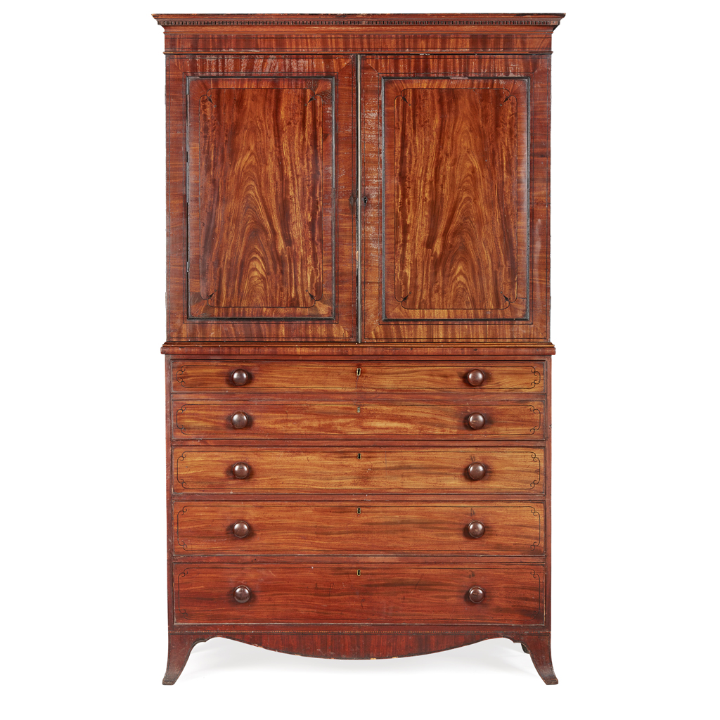 REGENCY MAHOGANY AND EBONY LINEN PRESS