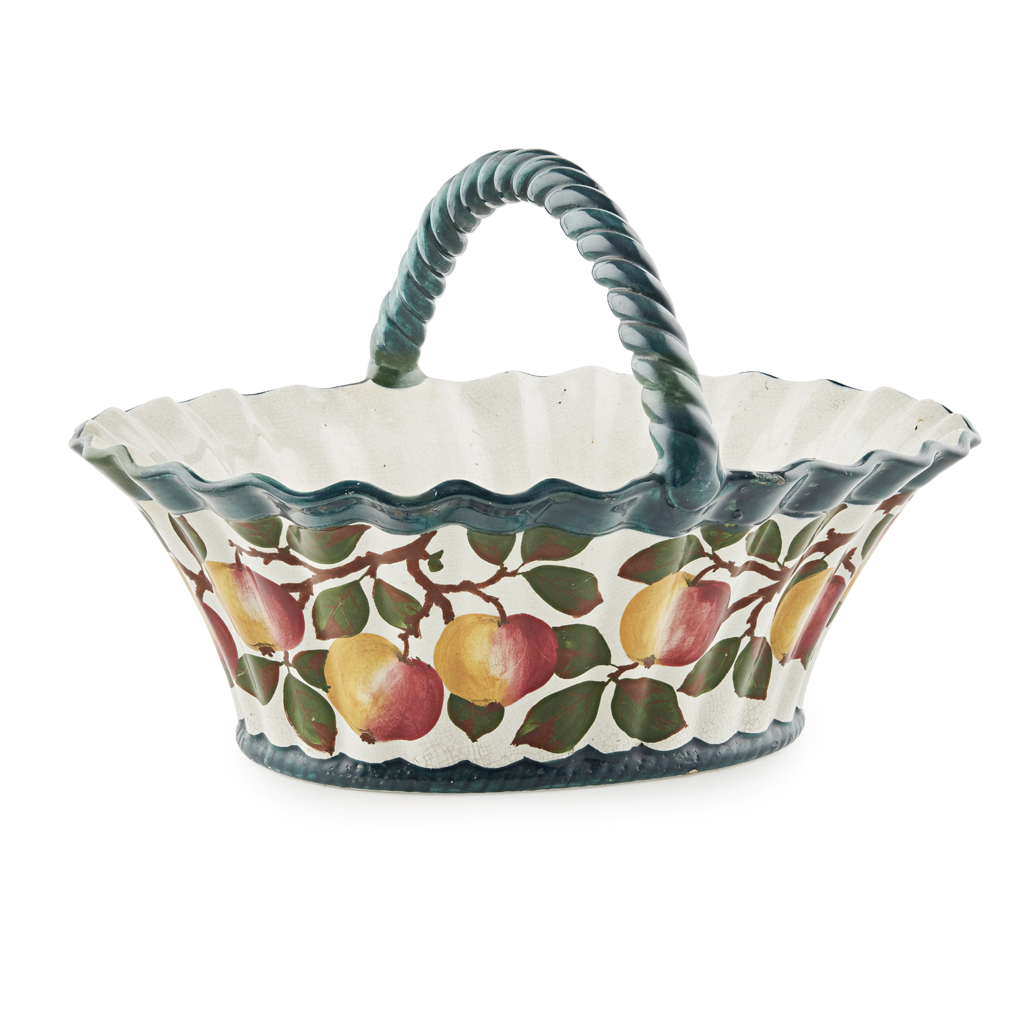 A LARGE WEMYSS WARE BASKET