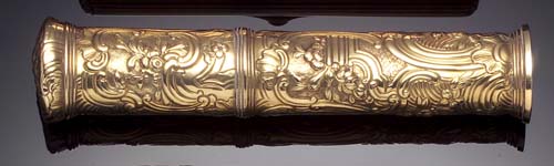 A 19th century French gold sealing wax cylinder,