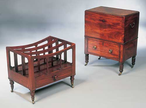A Regency mahogany Canterbury