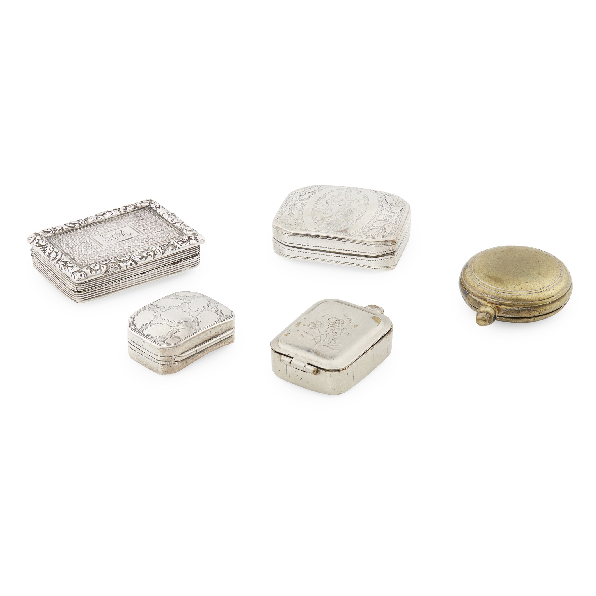 A group of three George III vinaigrettes