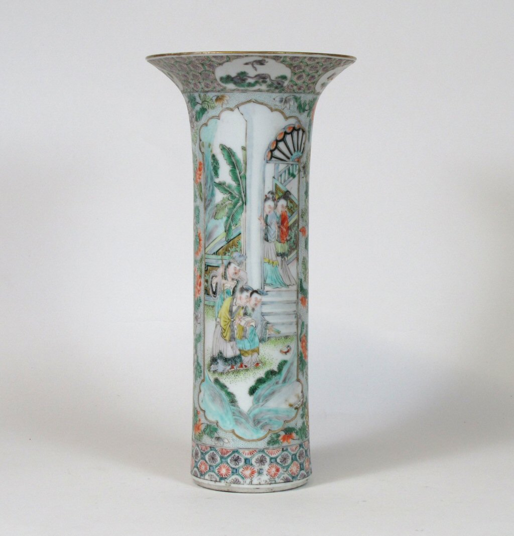 A 19th century Chinese Canton famille verte vase