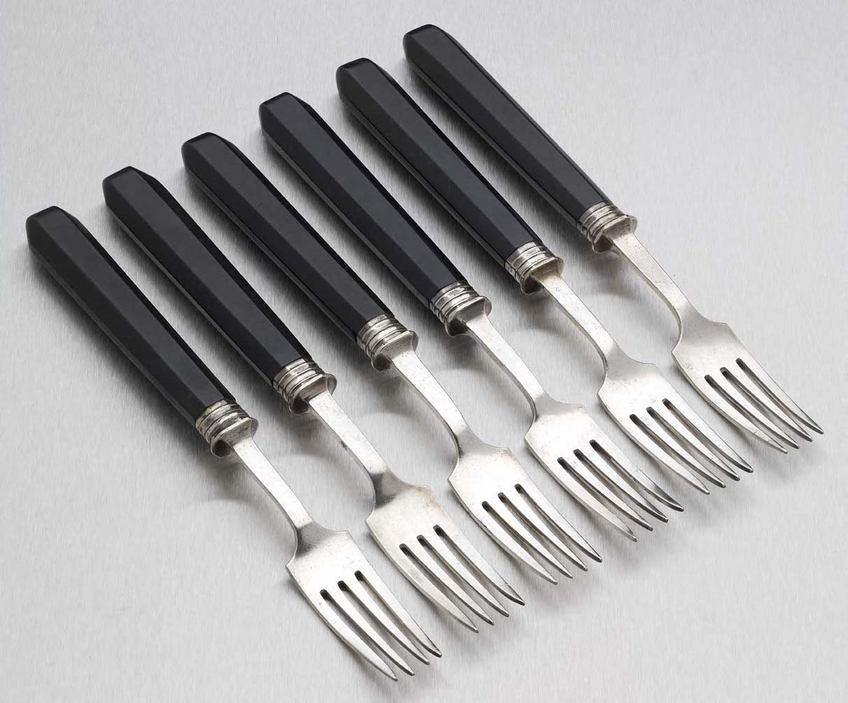 Charles Rennie Mackintosh (1868-1928) A set of six table forks,