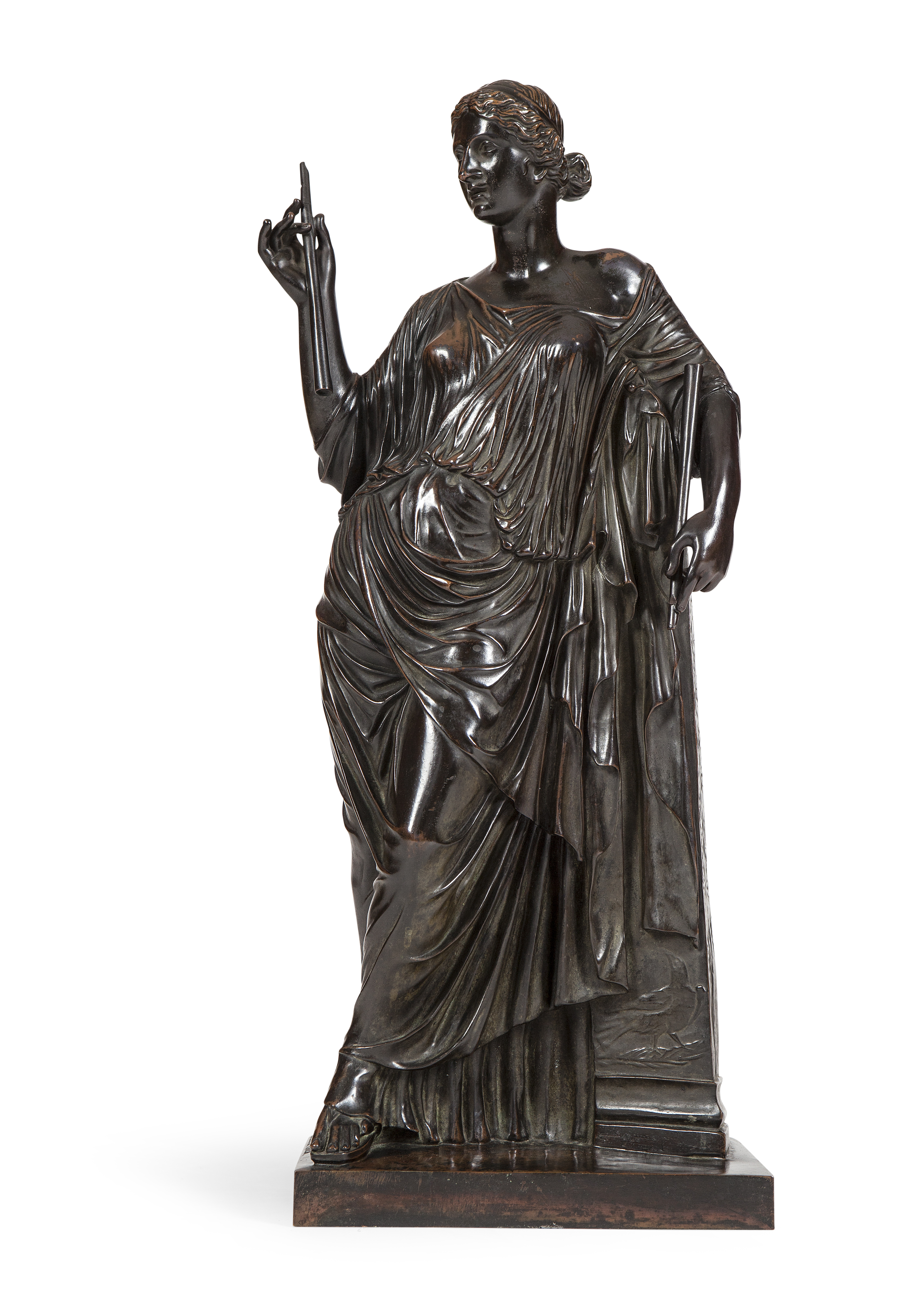 FRENCH BRONZE FIGURE OF EUTERPE