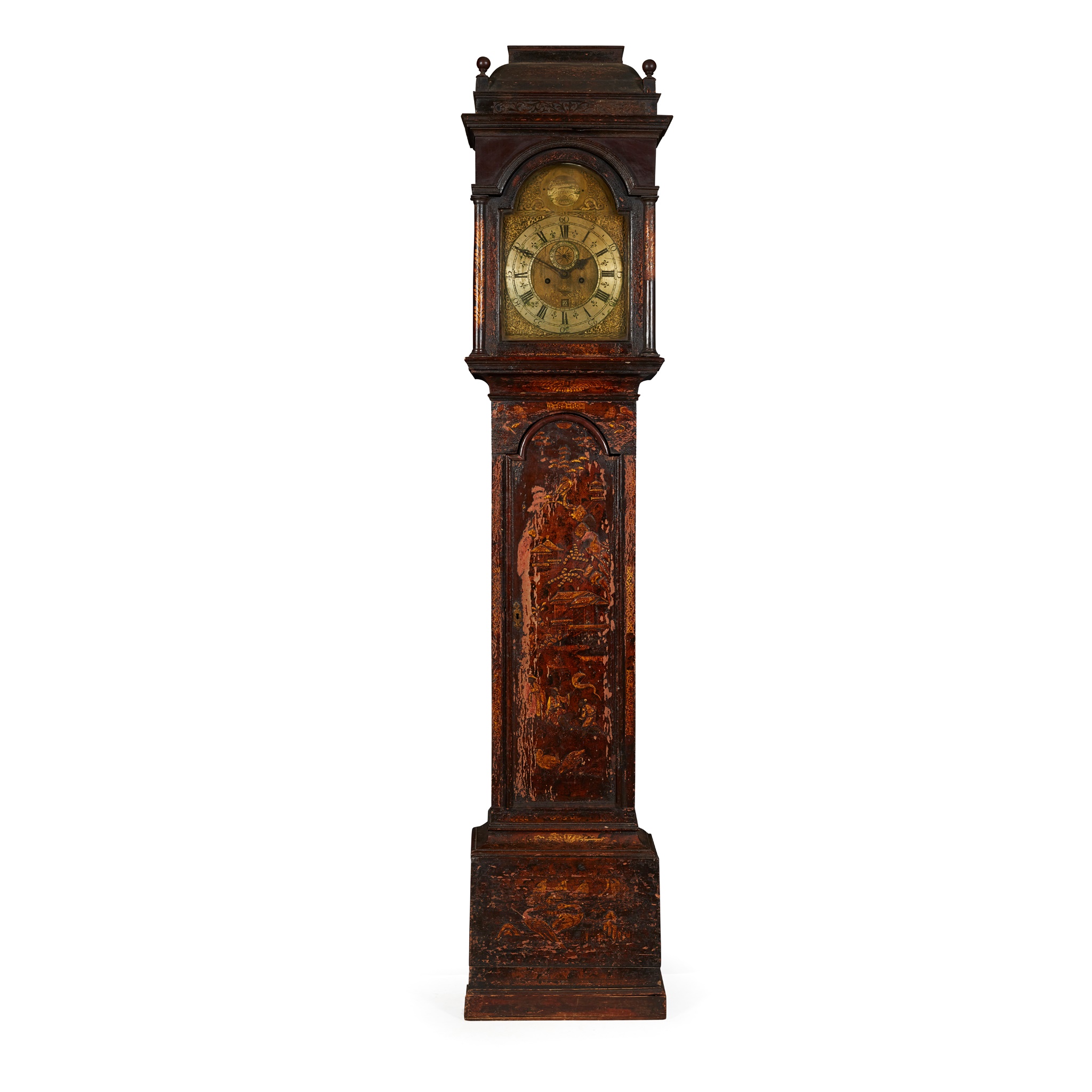 GEORGE III BLACK JAPANNED LONGCASE CLOCK, BY WILLIAM BARON, LONDON