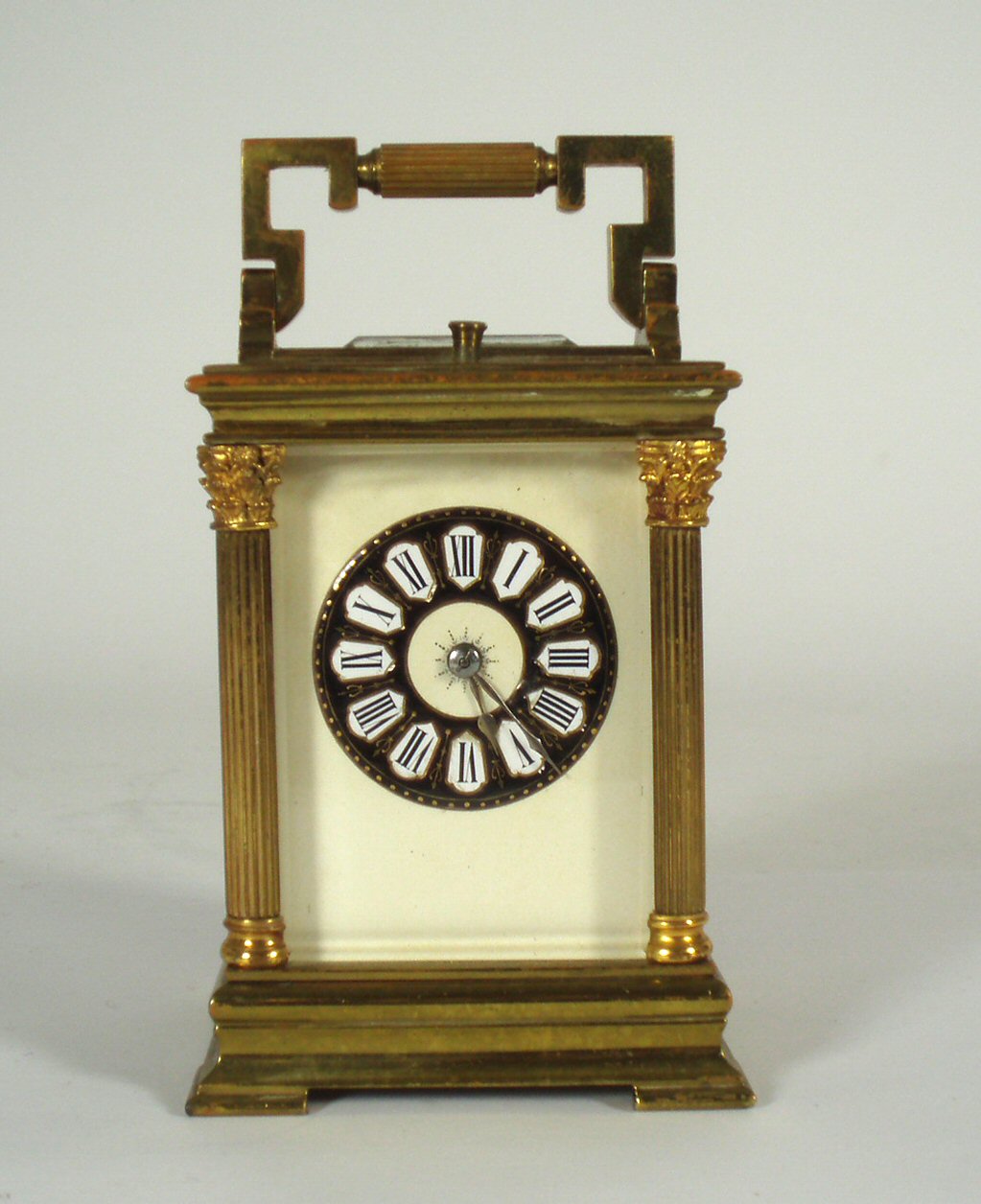 A French brass carriage clock, circa 1900