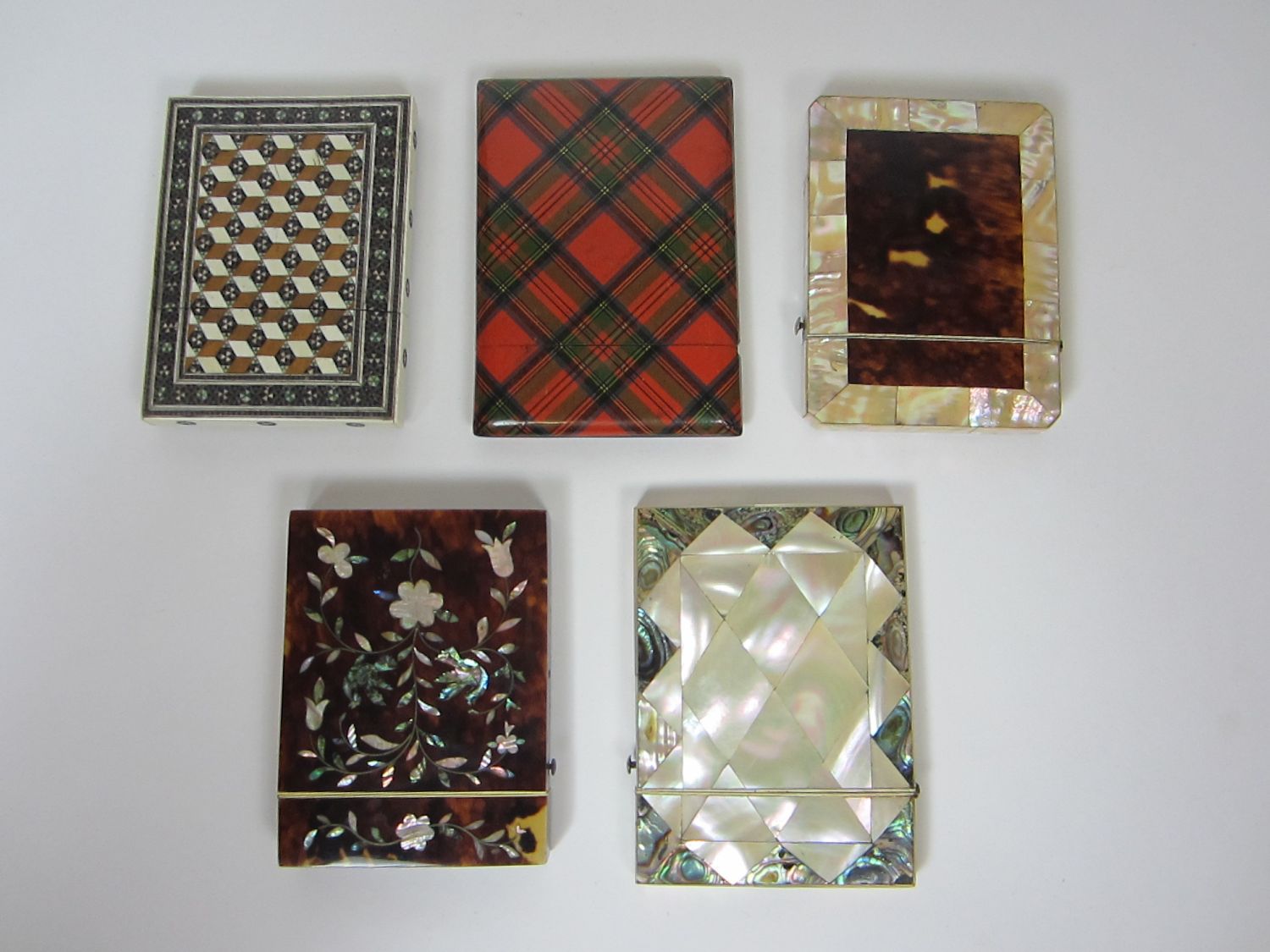GROUP OF FIVE CARD CASES