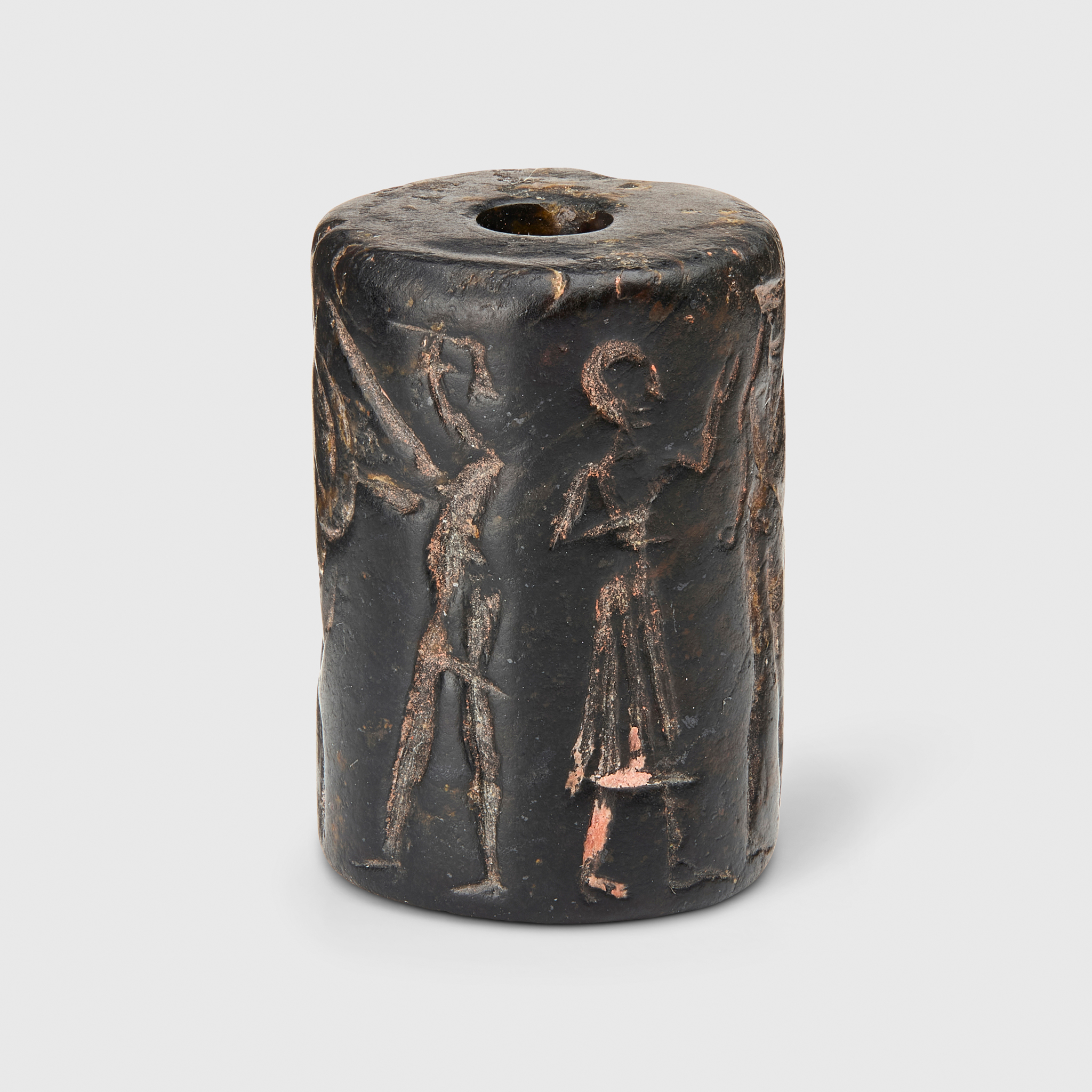 AKKADIAN SERPENTINE CYLINDER SEAL, ACQUIRED EARLY 20TH CENTURY