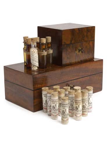 A late Victorian homeopathy set,