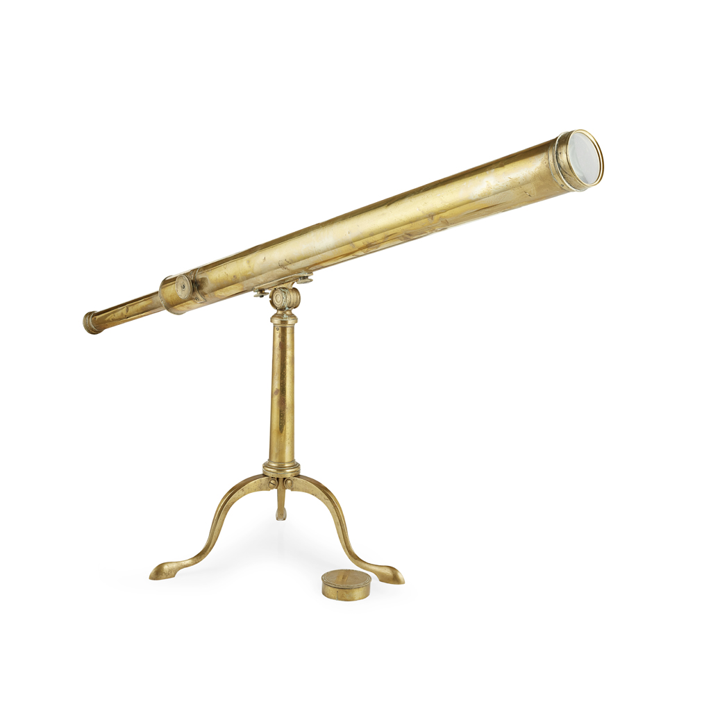 SINGLE DRAW BRASS TELESCOPE, SIGNED CRICHTON, LONDON