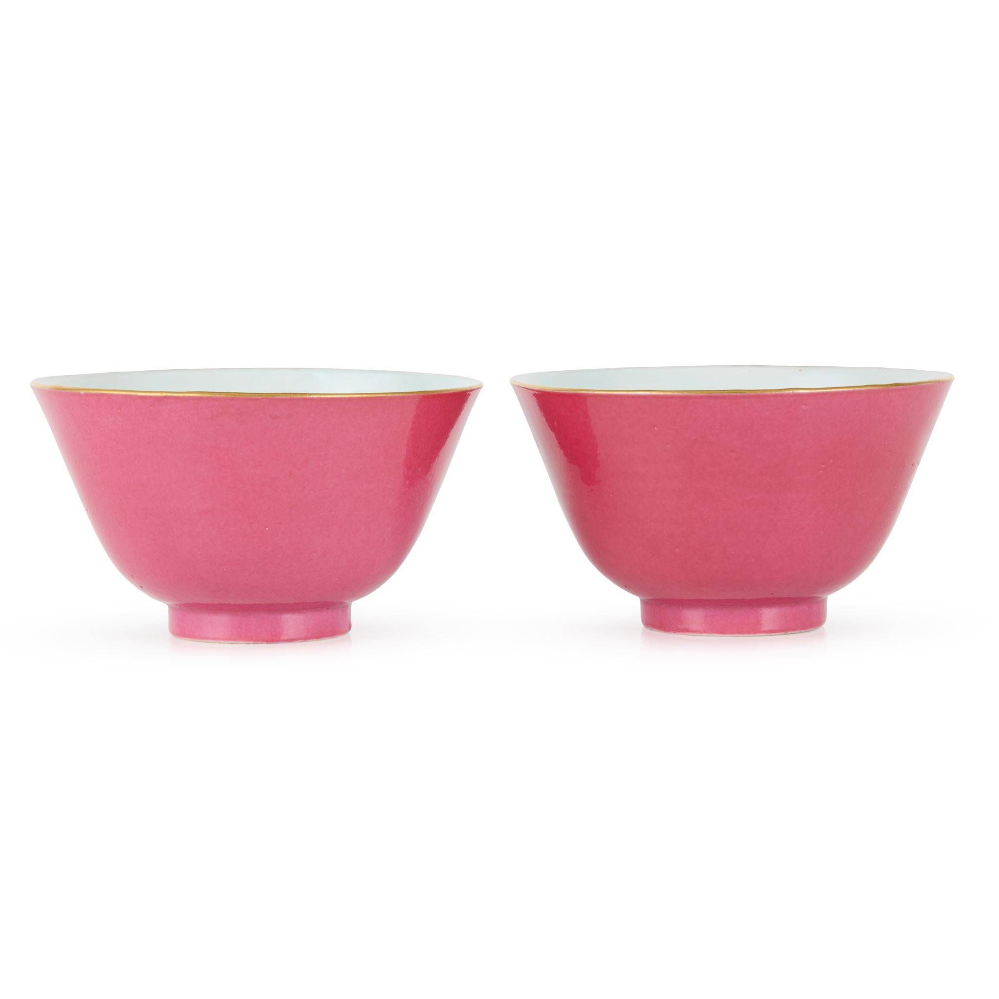 PAIR OF CHINESE RUBY-RED-GLAZED TEA CUPS