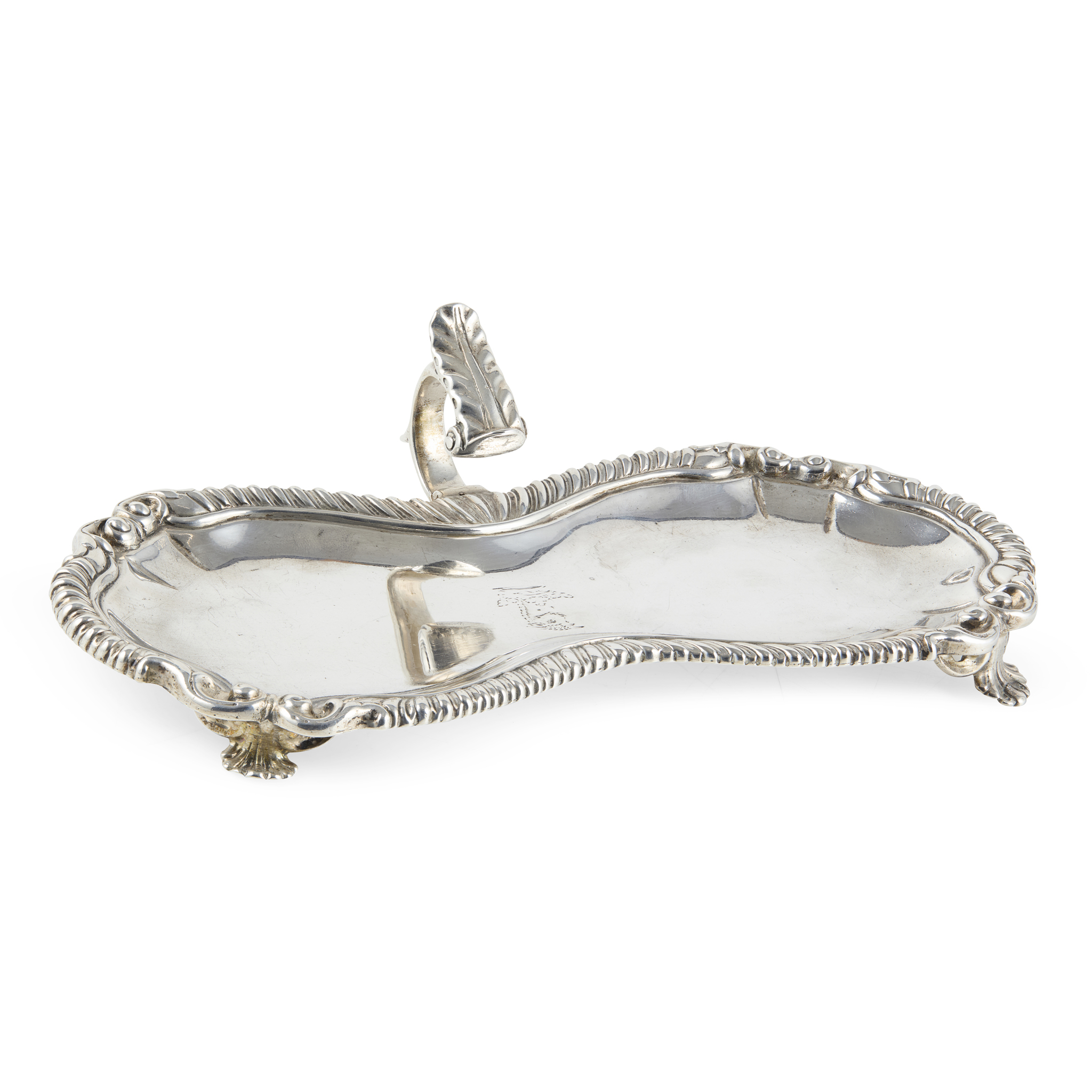 A GEORGE III SNUFFER TRAY