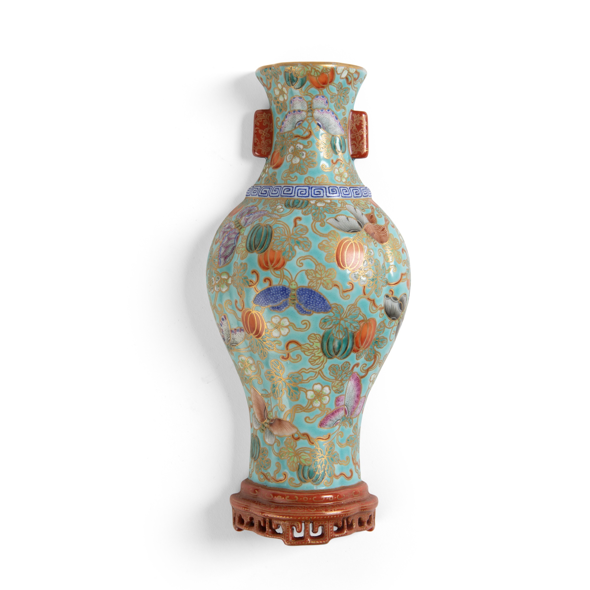 FAMILLE ROSE WALL VASE