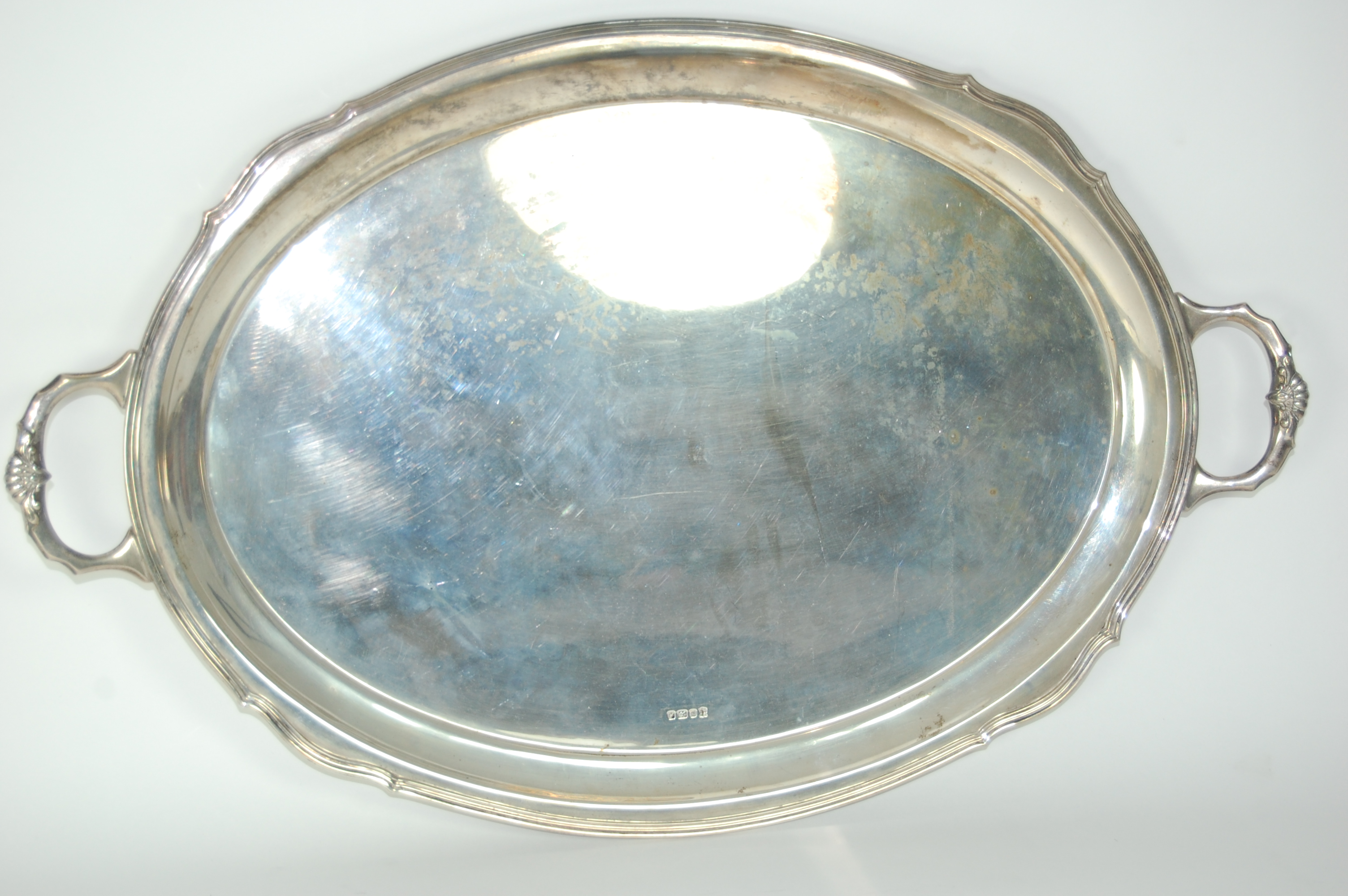 A modern twin handled butler's tray