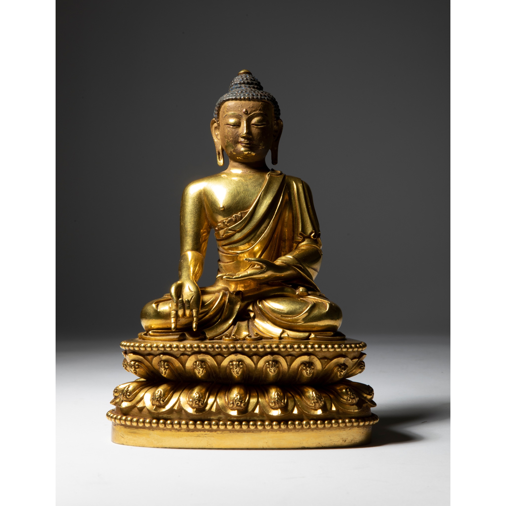 GILT BRONZE FIGURE OF BUDDHA