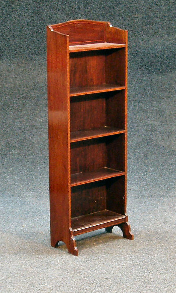 A Regency style small mahogany open book case