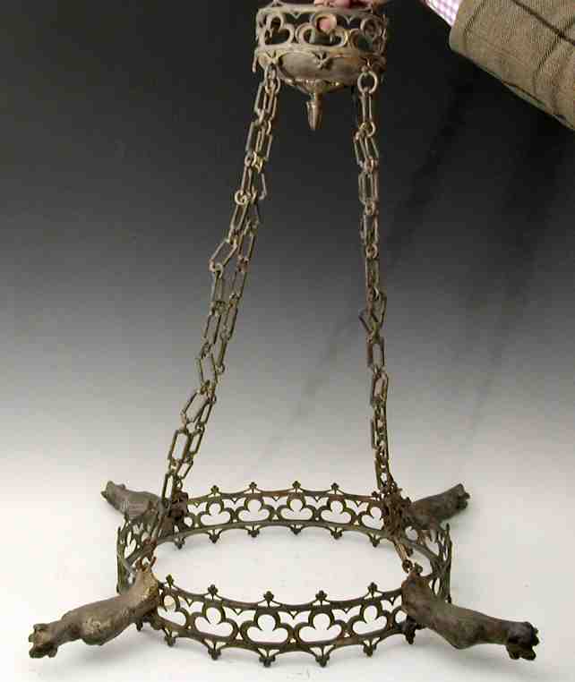 A Gothic Revival brass alloy chandelier,