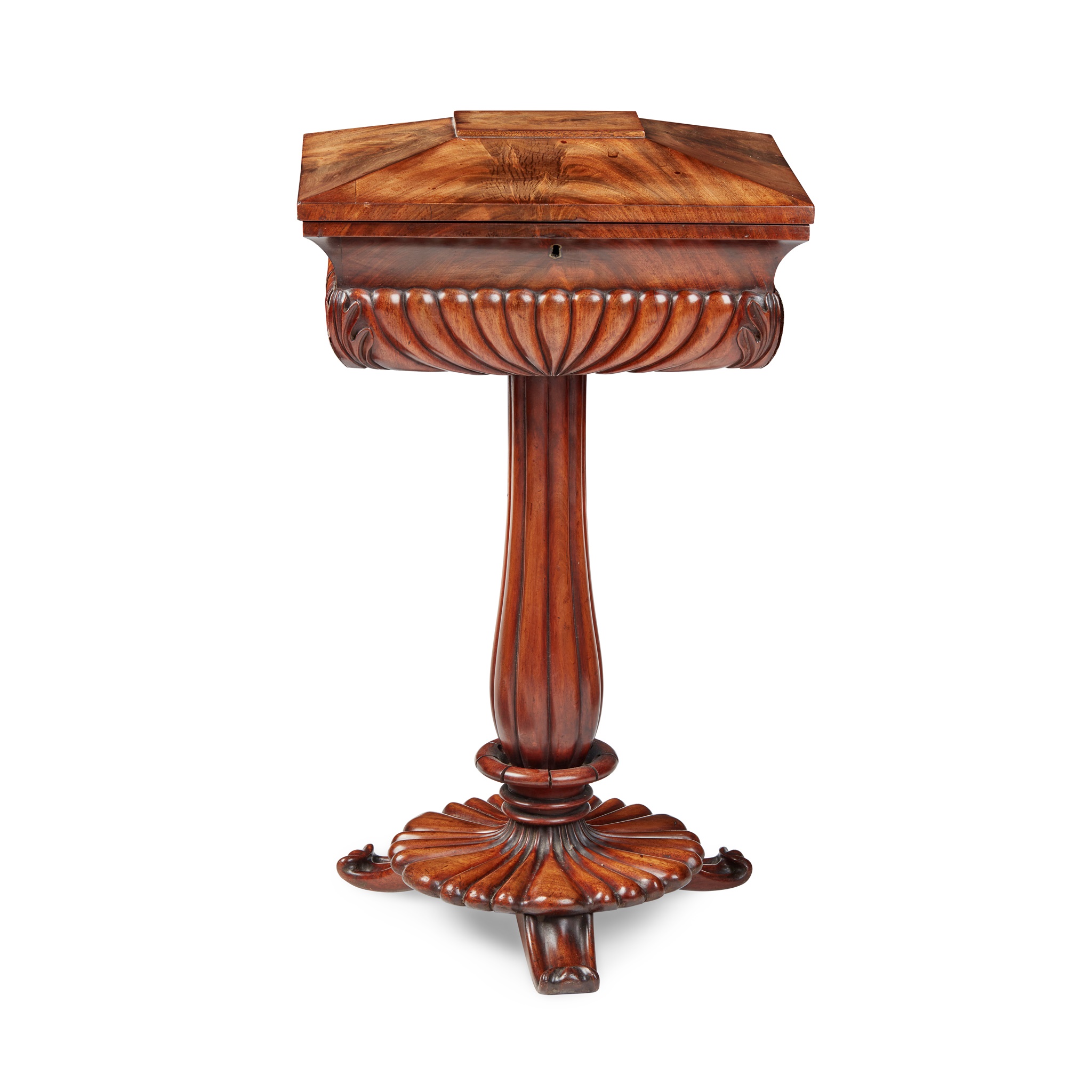 WILLIAM IV MAHOGANY TEAPOY