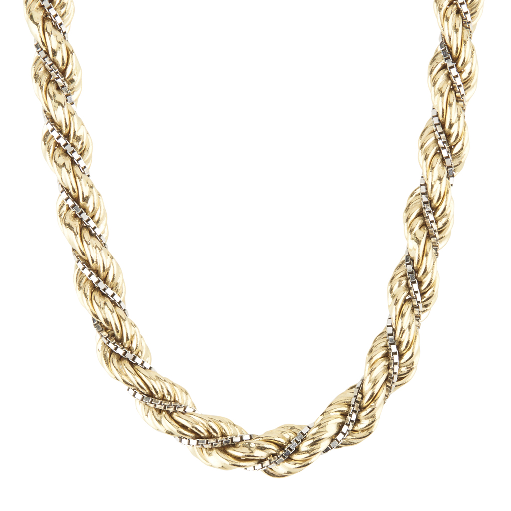 A rope-twist neck chain