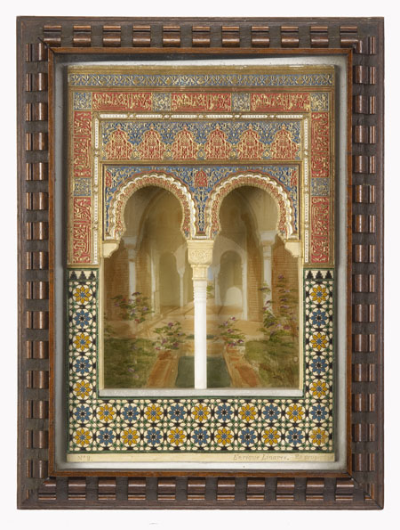 A late 19th century alabaster plaquette of the Alhambra