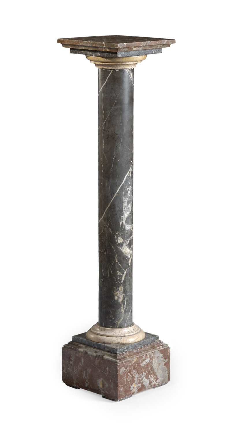 A 19th century specimen marble pedestal