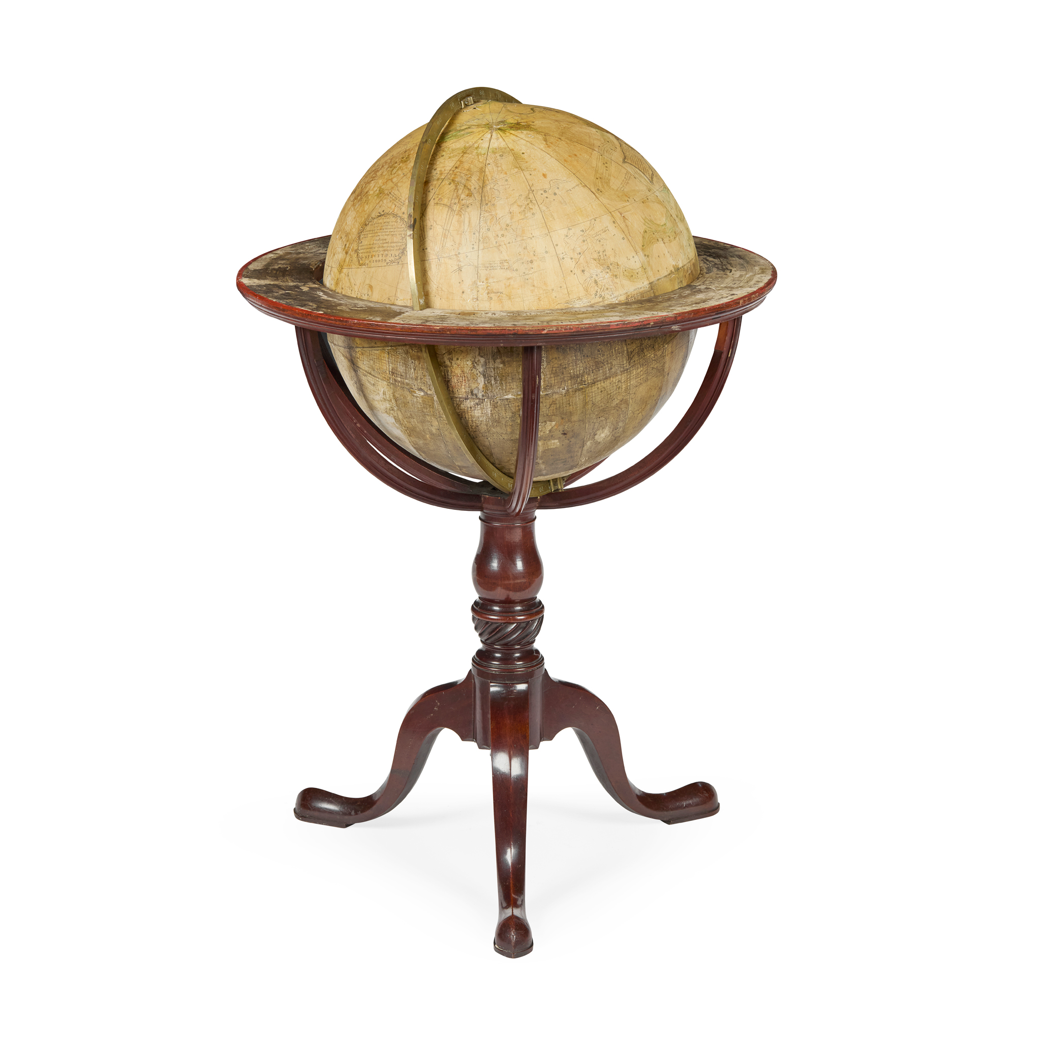 GEORGE III 16 INCH CELESTIAL GLOBE AND STAND, BY JOHN SENEX