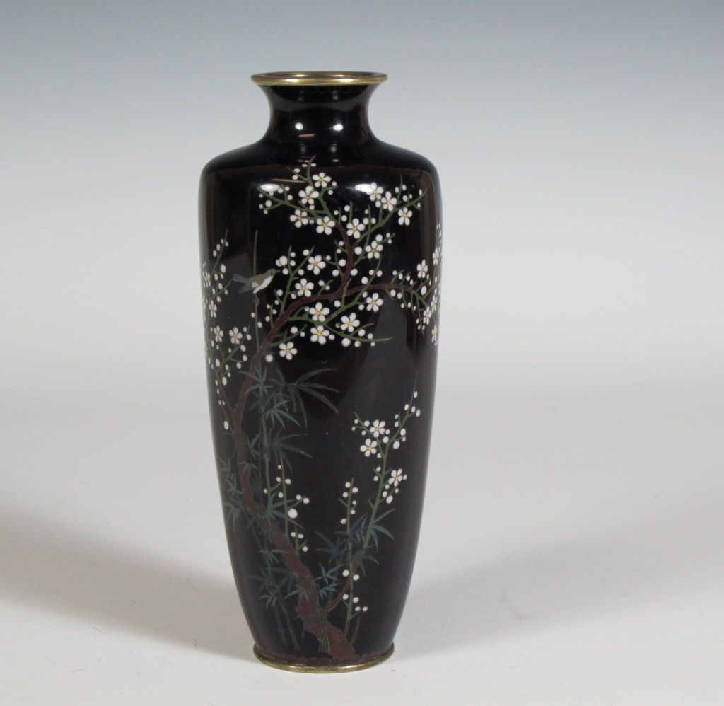 A Japanese cloisonné enamel vase