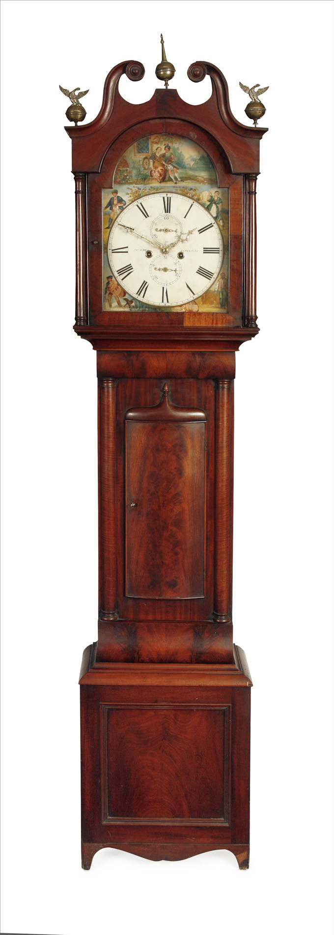 WILLIAM IV MAHOGANY EIGHT DAY LONGCASE CLOCK, BY J.HOOD, CUPAR, FIFE
