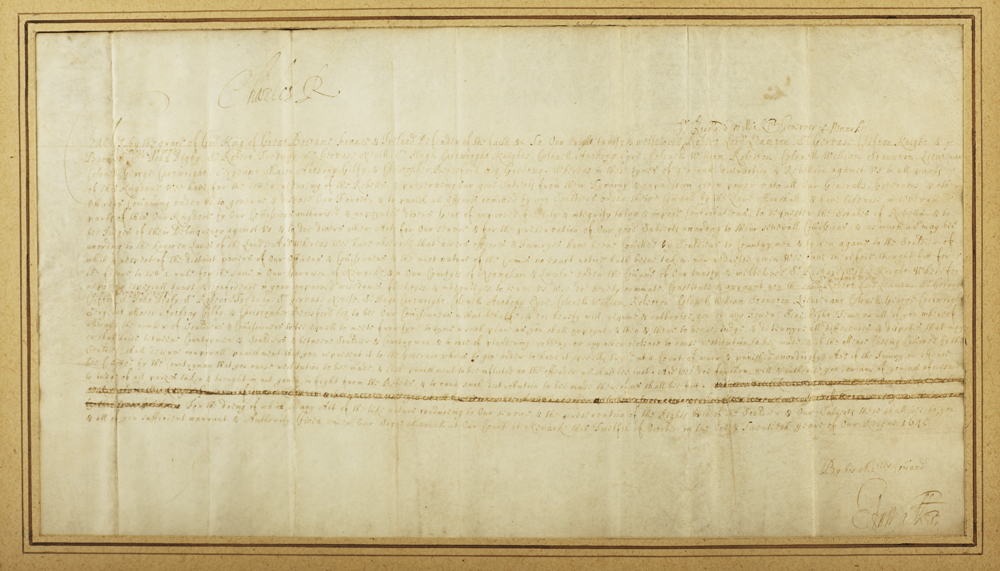 Charles I -- Newark on Trent