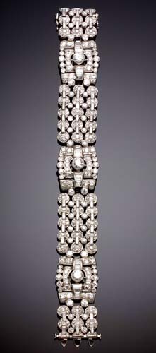 An early 20th century diamond bracelet,