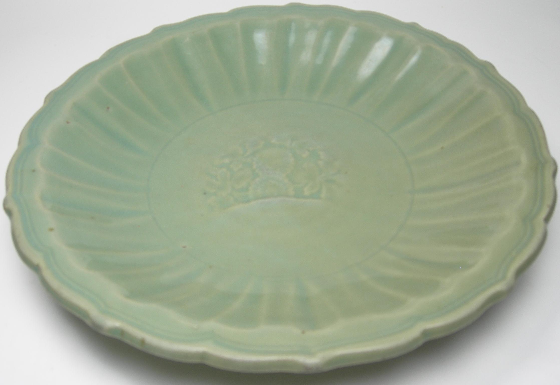 A 17th century Chinese celadon dish
