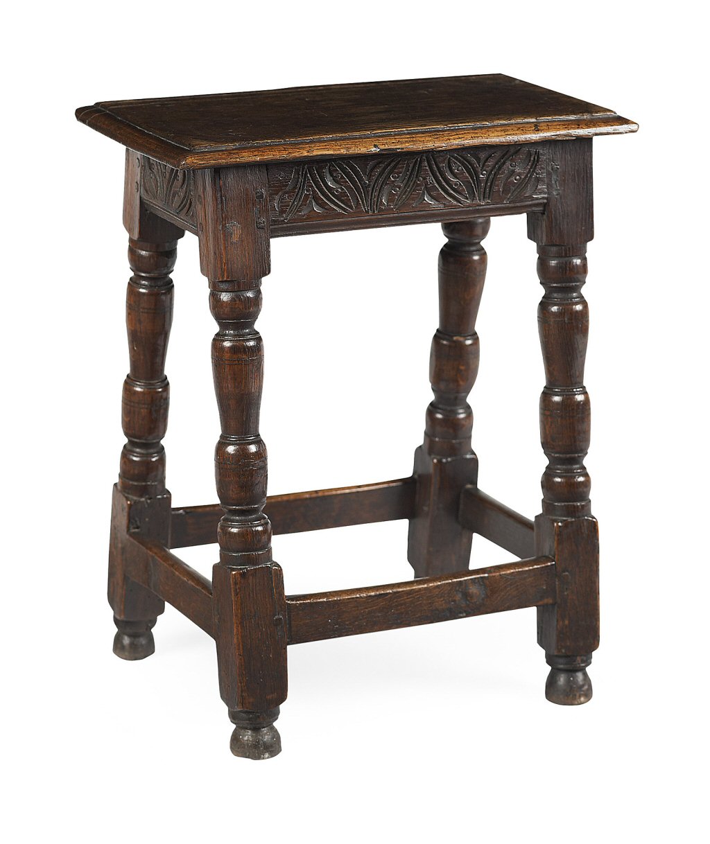 CHARLES II OAK JOINT STOOL