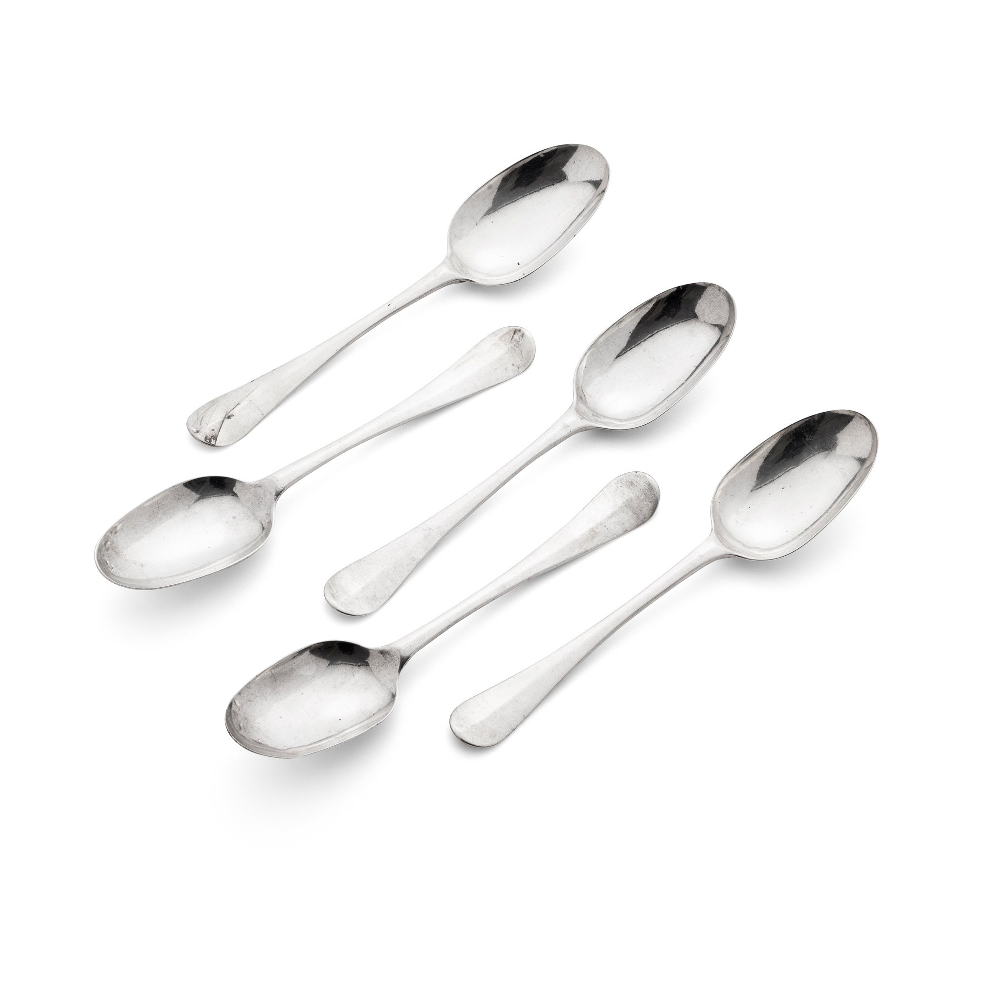 GLASGOW – A SET OF FIVE SCOTTISH PROVINCIAL TABLESPOONS