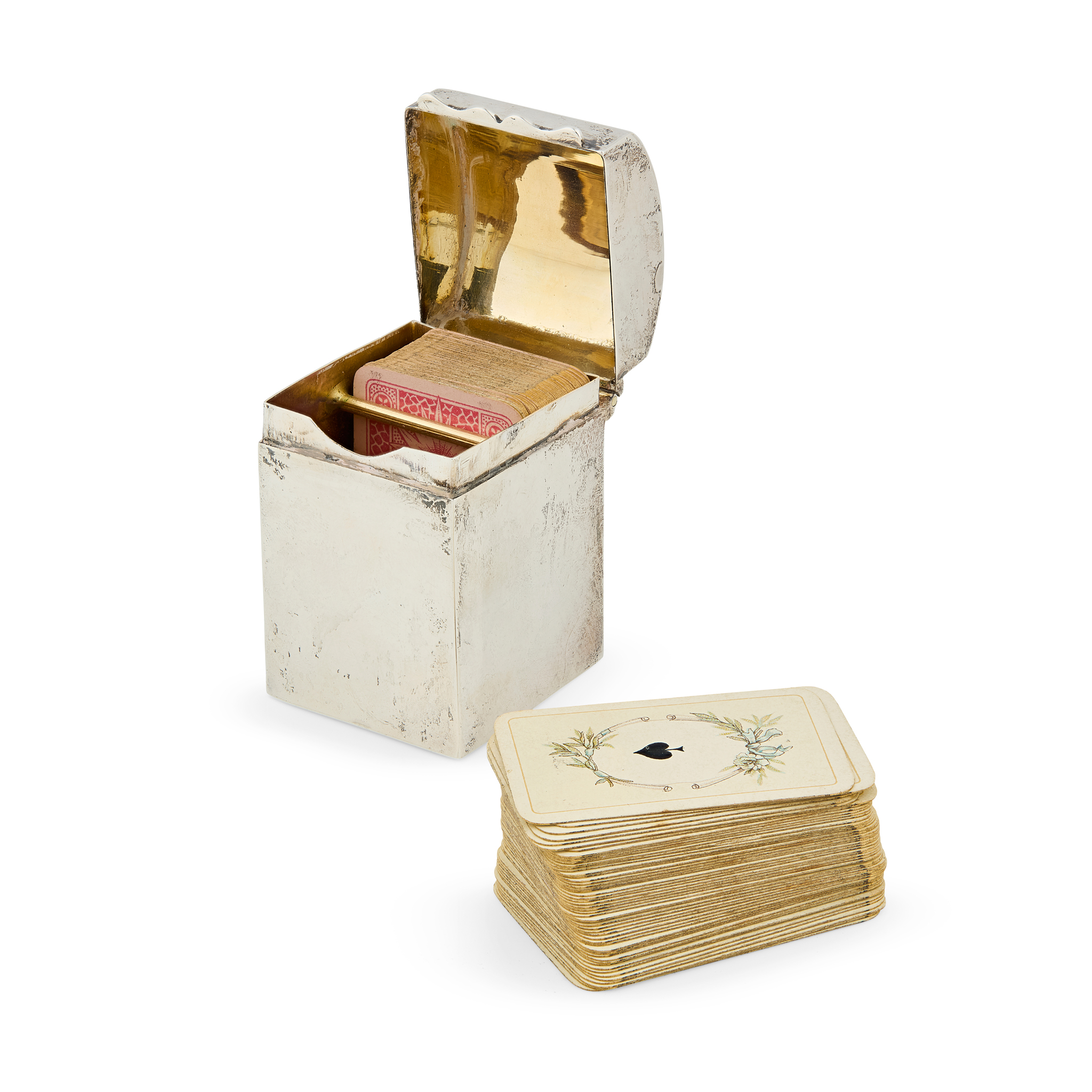A LATE VICTORIAN MINIATURE PLAYING CARD BOX
