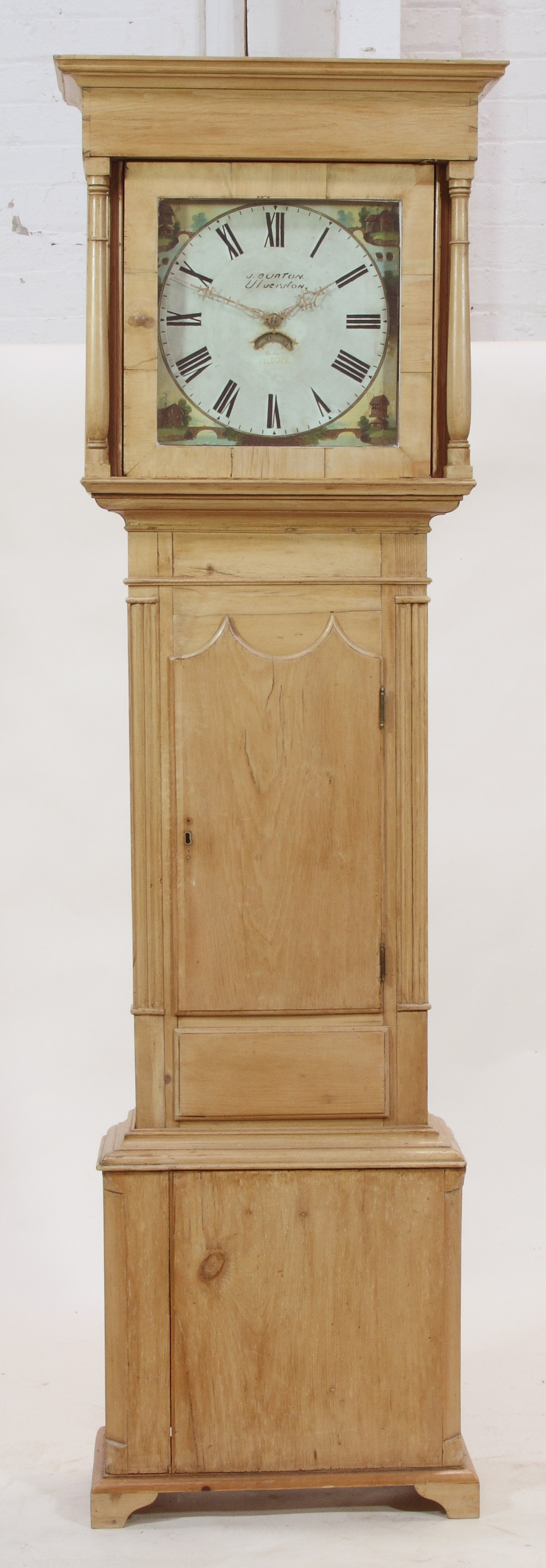 An early 19th century pine longcase clock By J. Burton, Ulverston