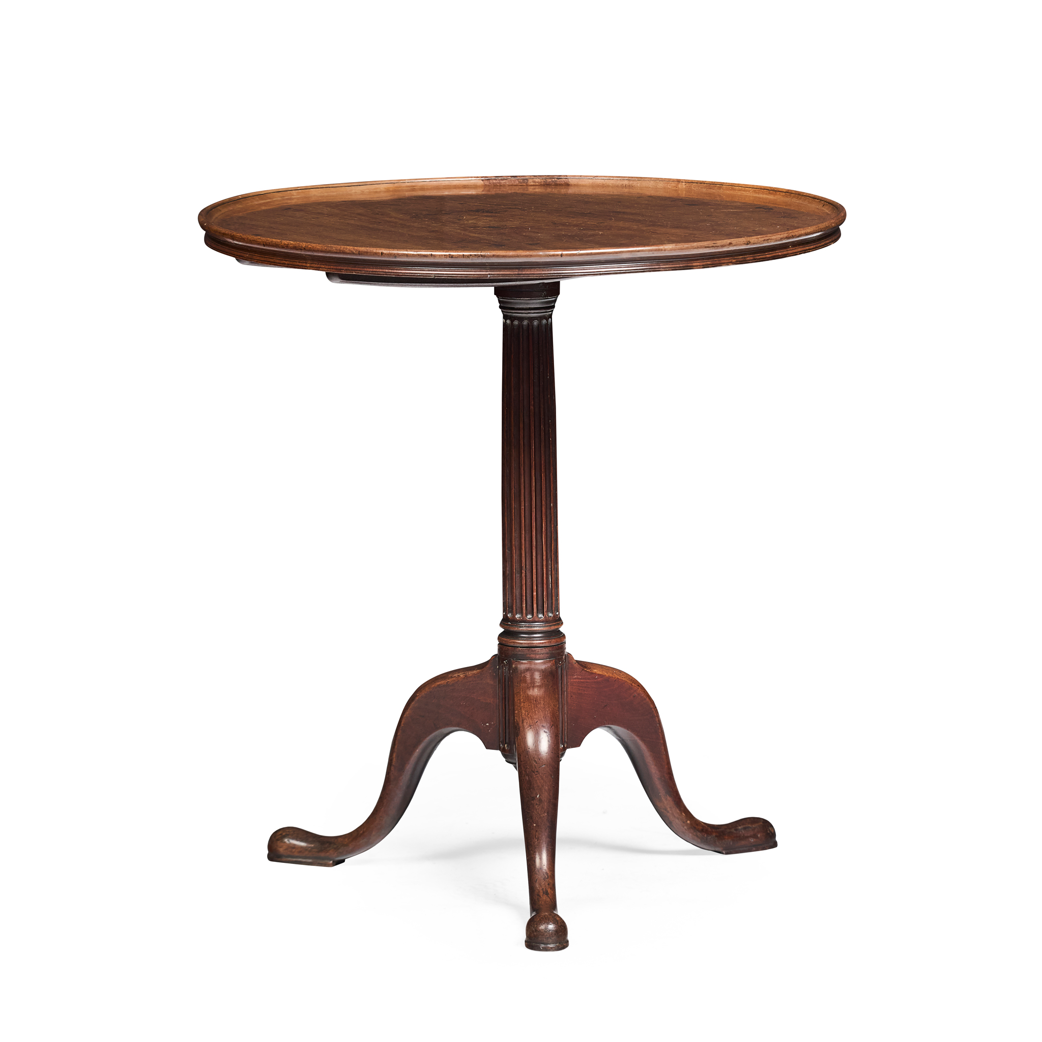GEORGE III MAHOGANY DISH-TOP TRIPOD TEA TABLE