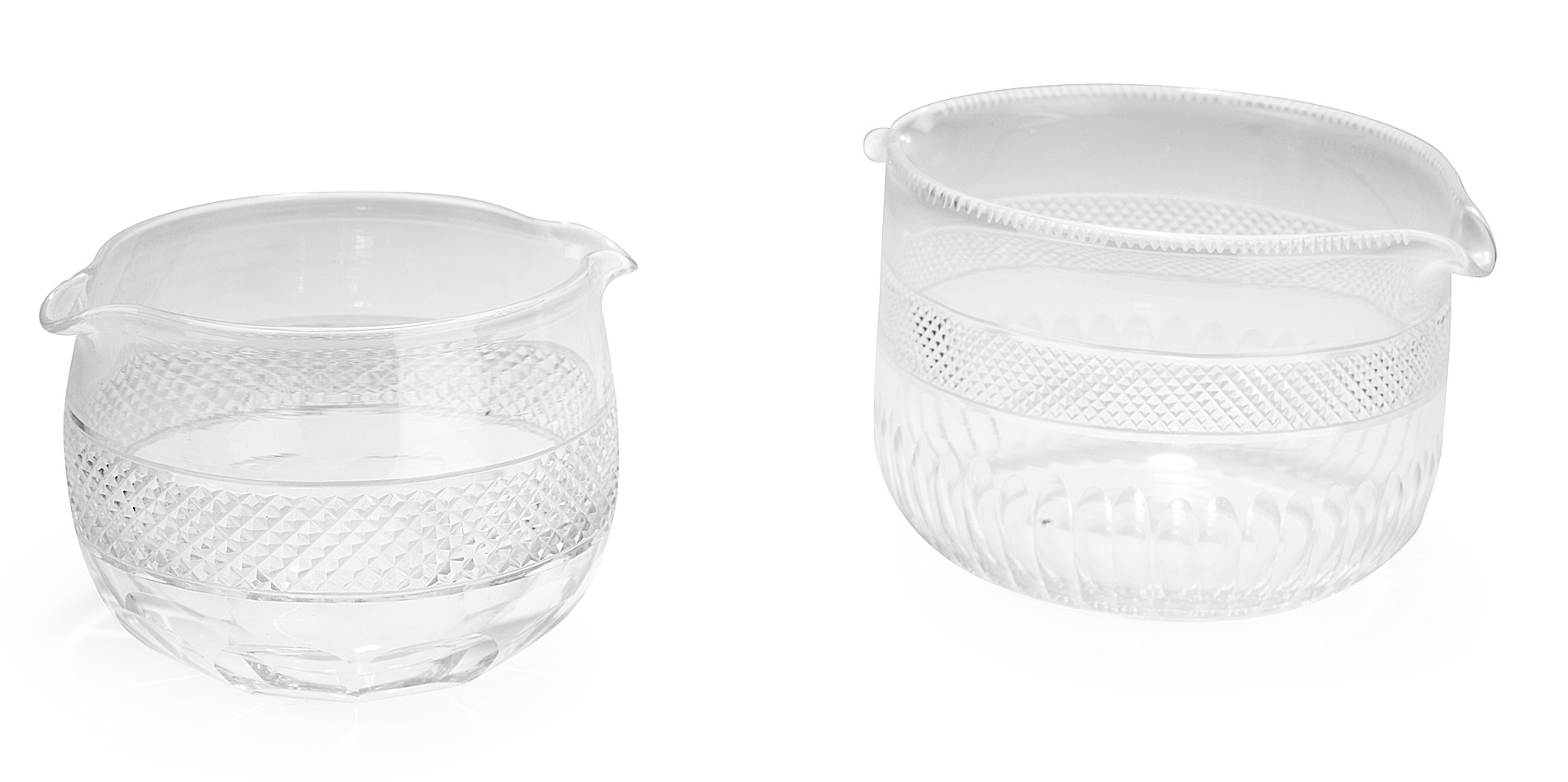 MATCHED SET OF TWENTY ONE VICTORIAN CUT GLASS RINSERS