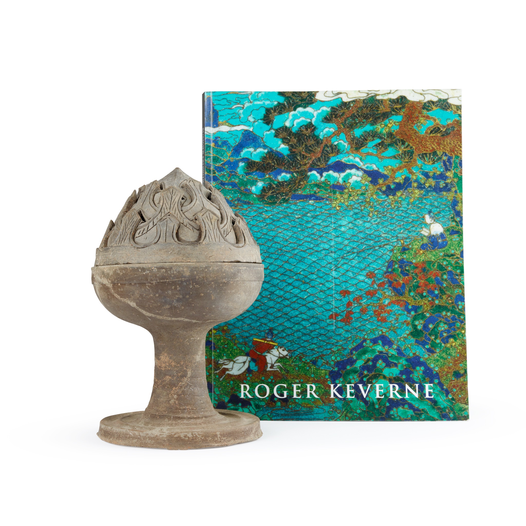 GREY POTTERY INCENSE BURNER, BOSHANLU