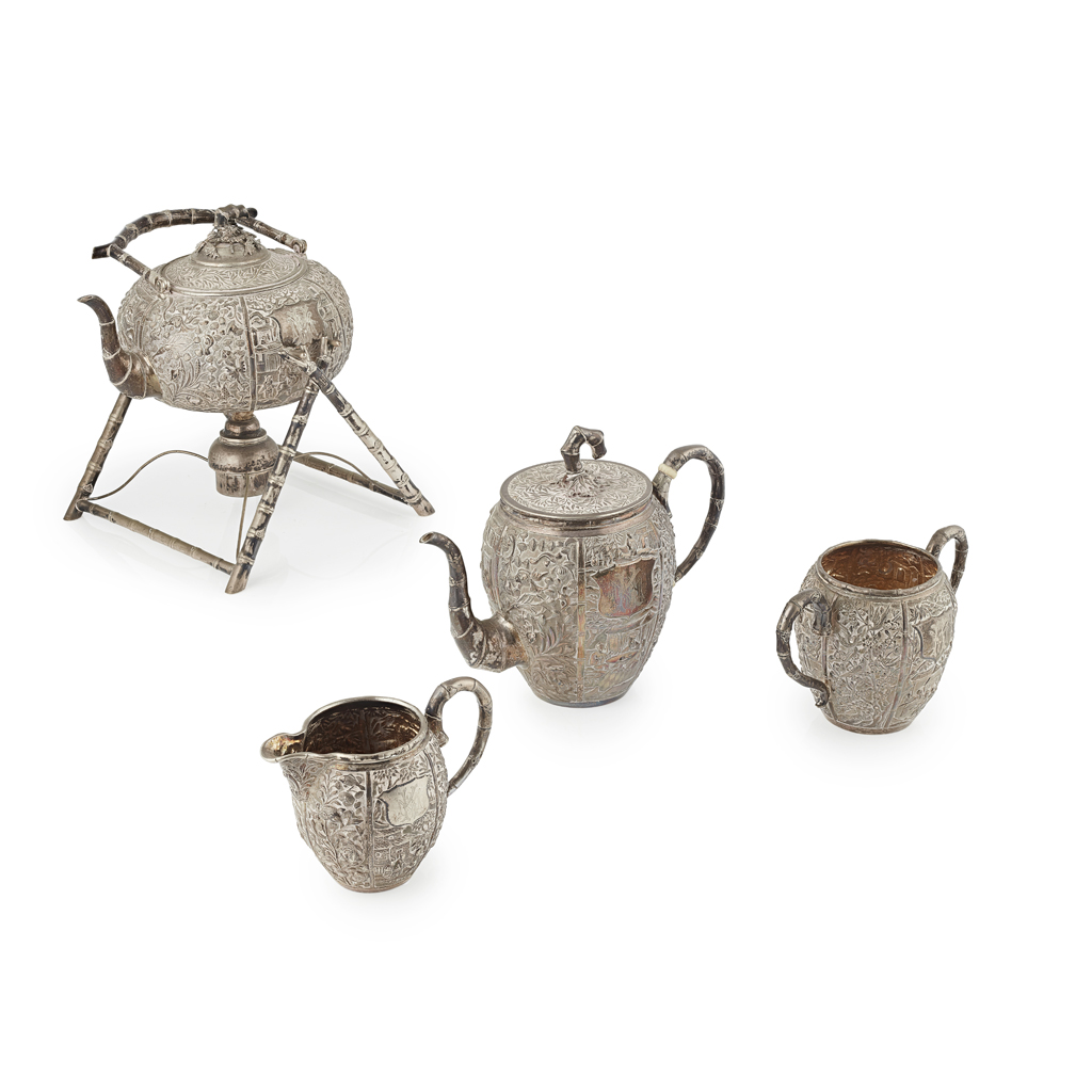 FOUR-PIECE SILVER TEA SET