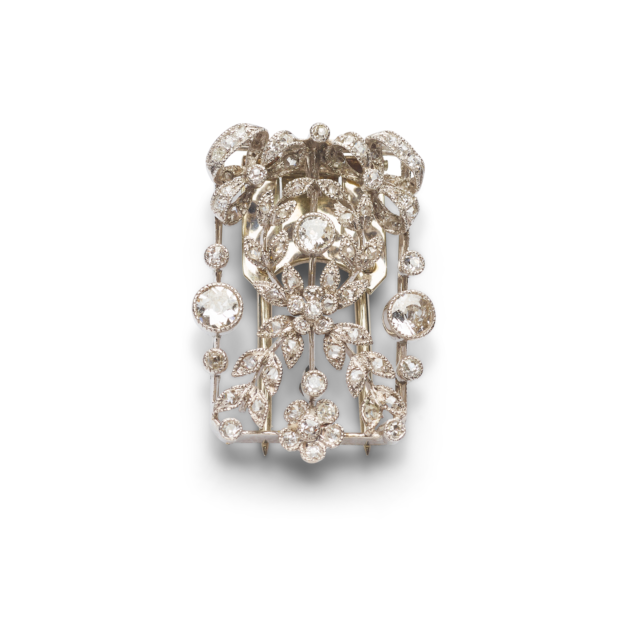 An early 20th century diamond clip brooch