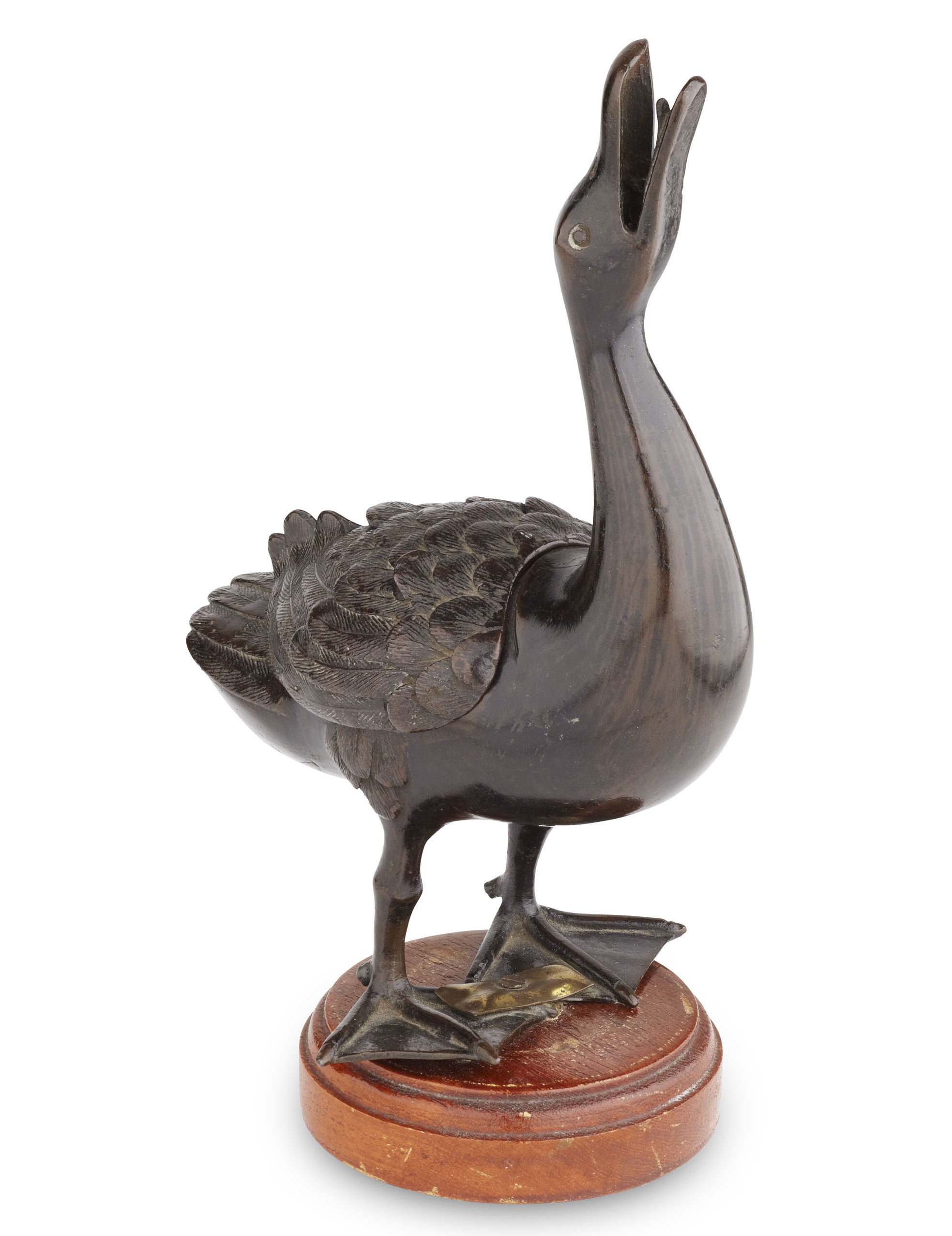 CHINESE BRONZE DUCK INCENSE BURNER