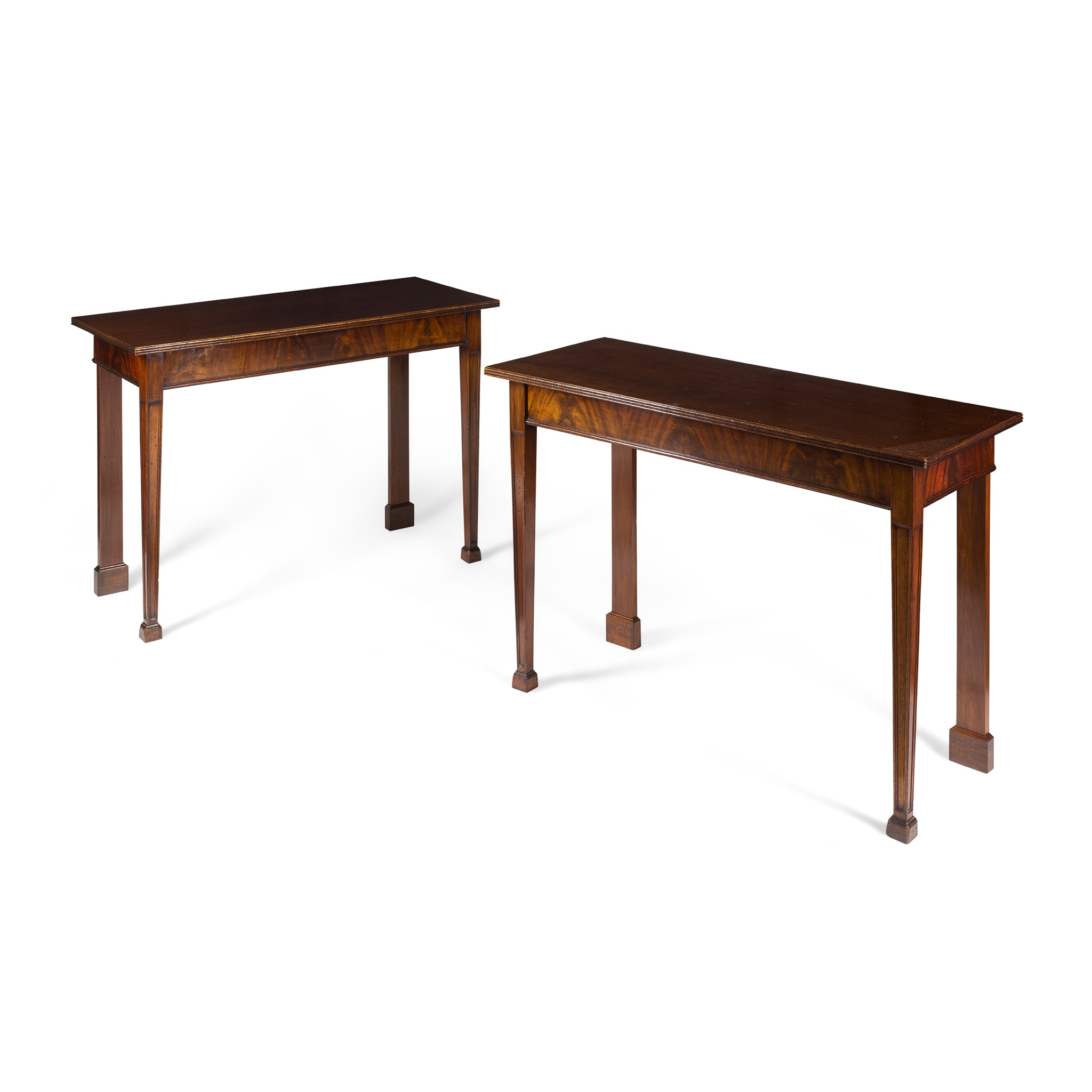 PAIR OF GEORGIAN STYLE MAHOGANY HALL TABLES