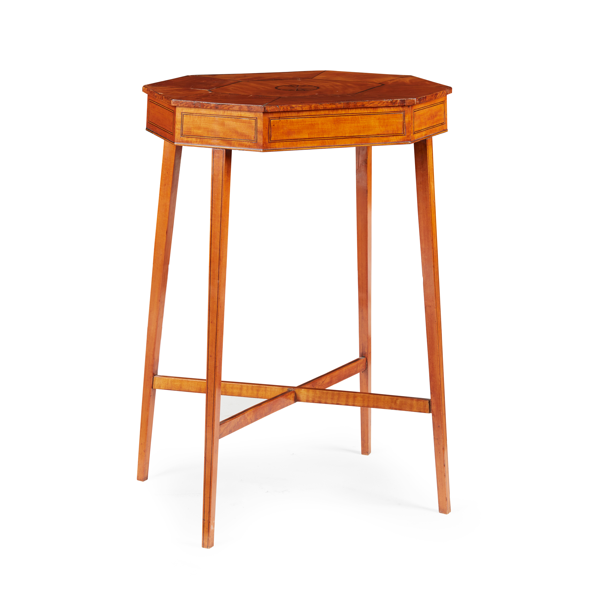 A GEORGE III SATINWOOD OCCASIONAL TABLE