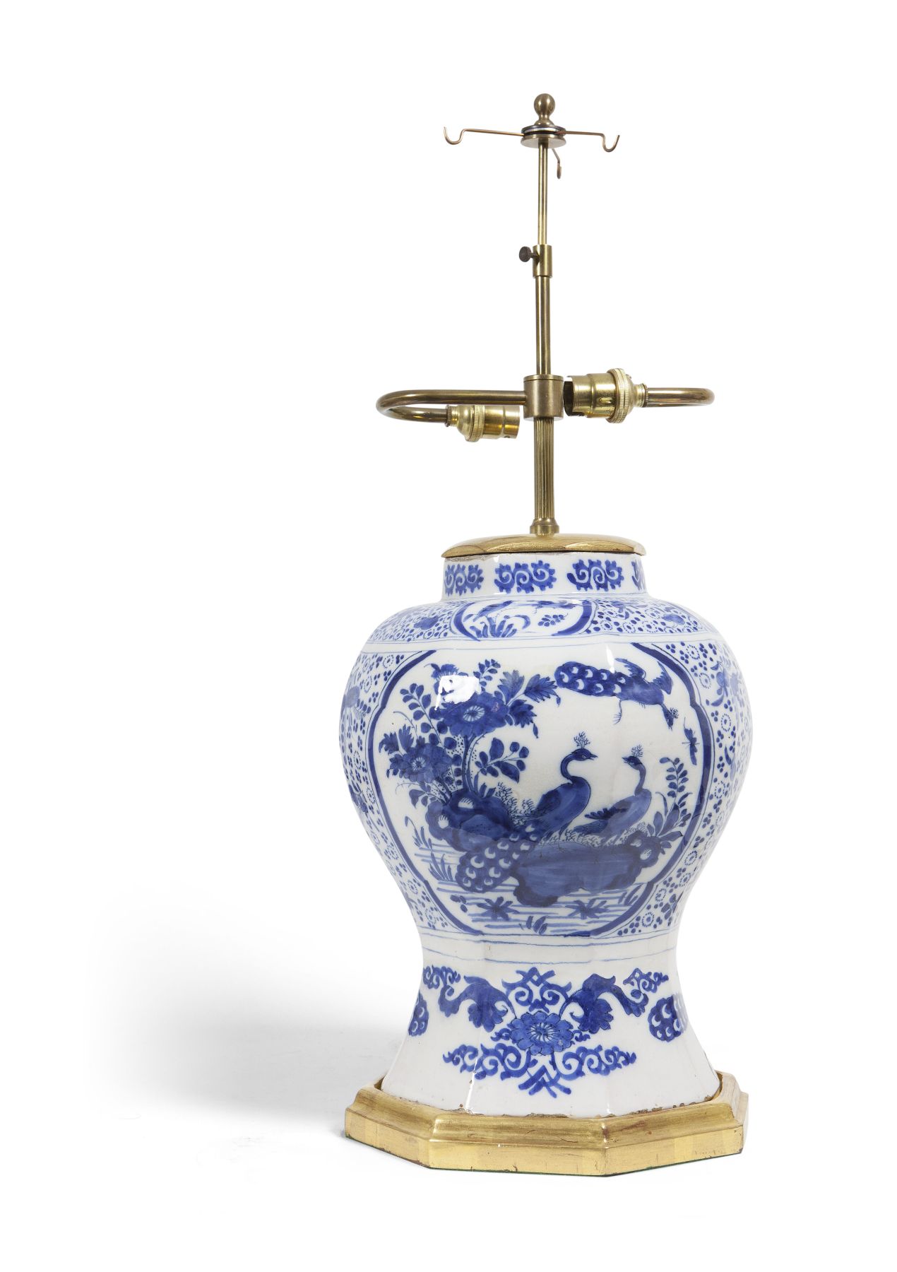 DELFT BLUE AND WHITE BALUSTER VASE