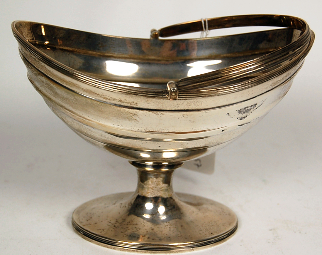 A Scottish George III swing handled sugar bowl