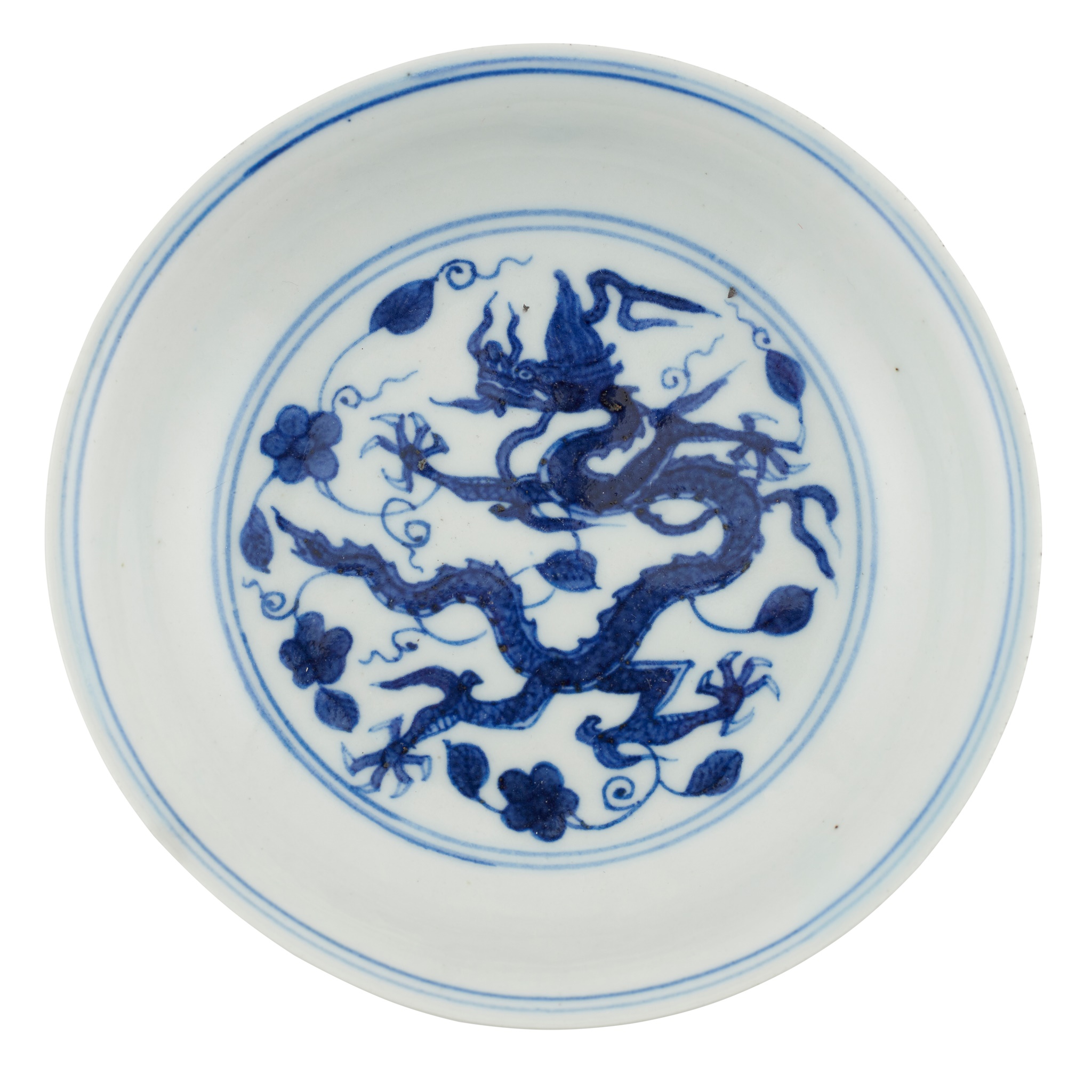 BLUE AND WHITE 'DRAGON' SAUCER
