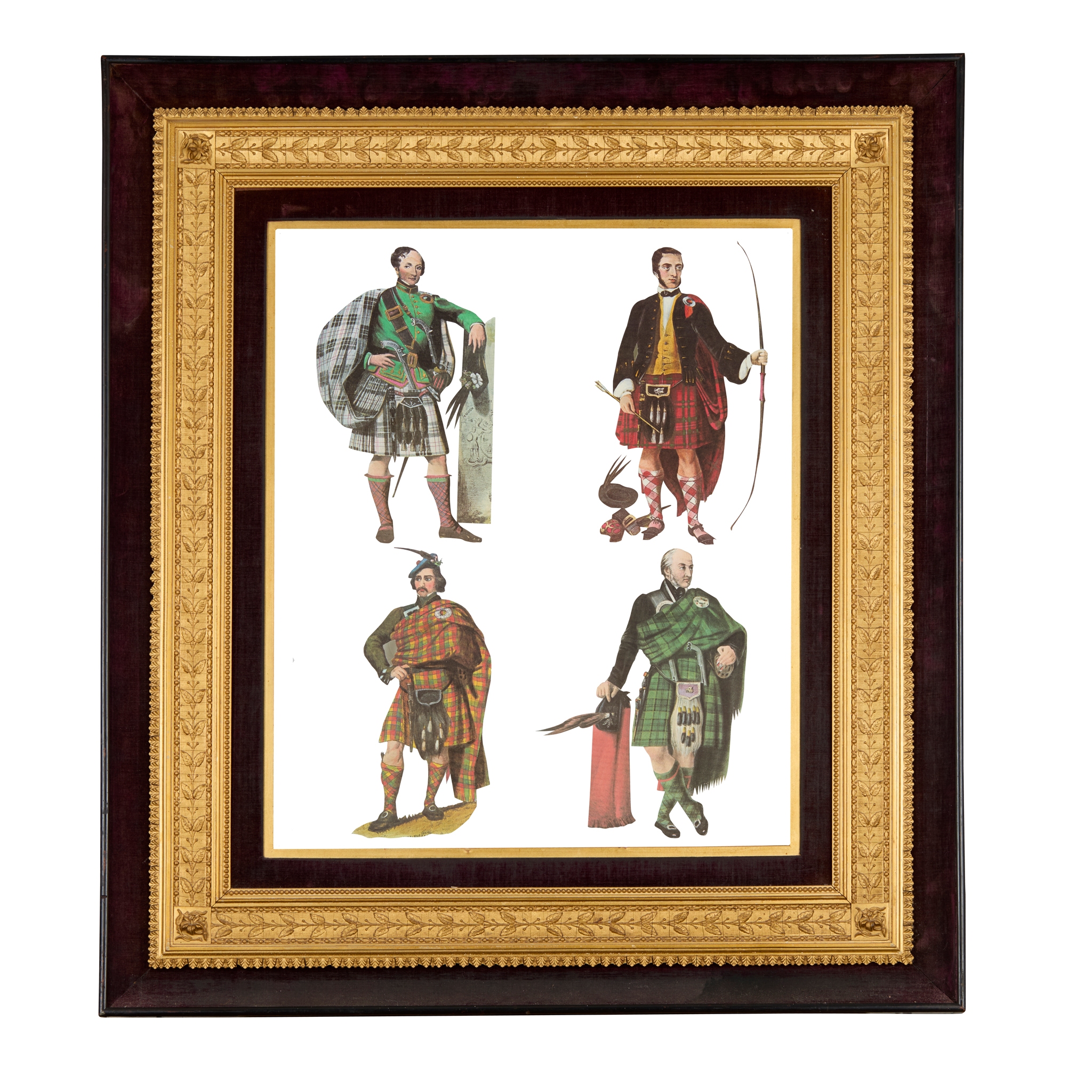 A DECORATIVE FRAMED HIGHLANDER DISPLAY