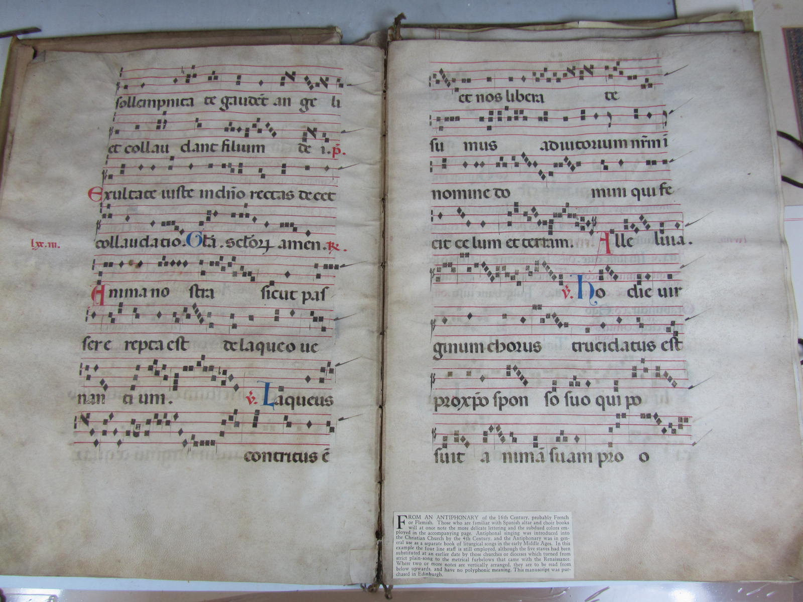 Early manuscripts including miniature from a Book of Hours,