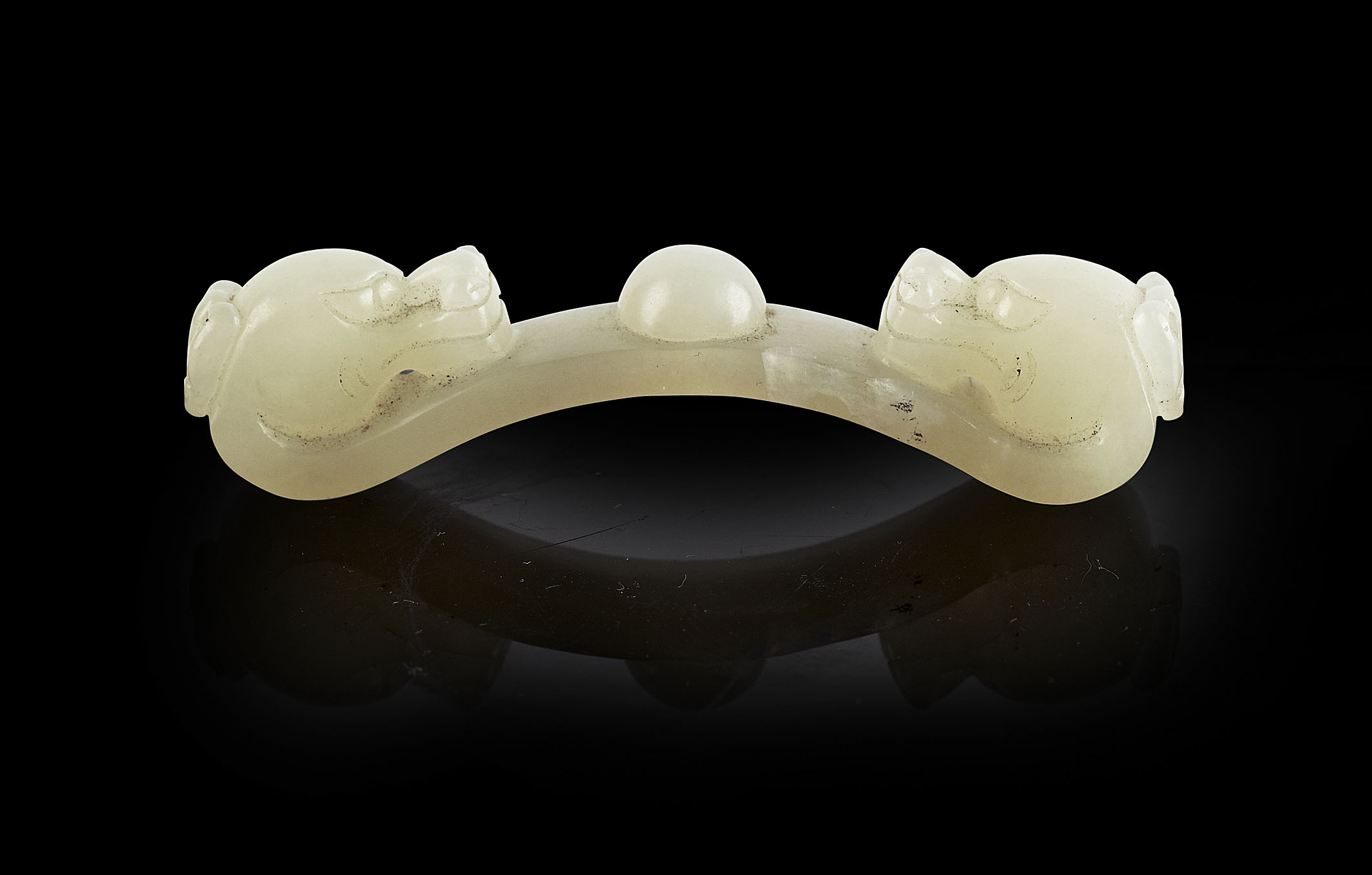 CHINESE WHITE JADE BELT HOOK