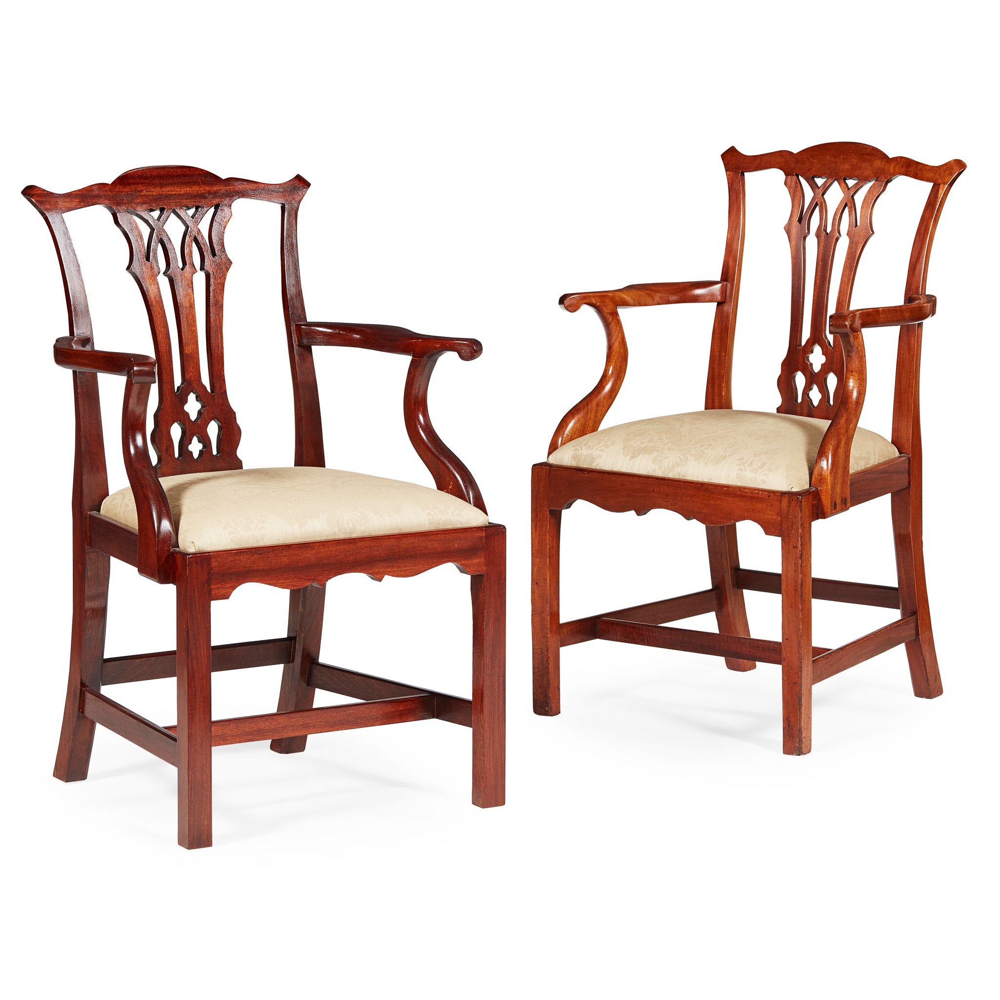 SET OF EIGHT GEORGE III STYLE MAHOGANY DINING CHAIRS